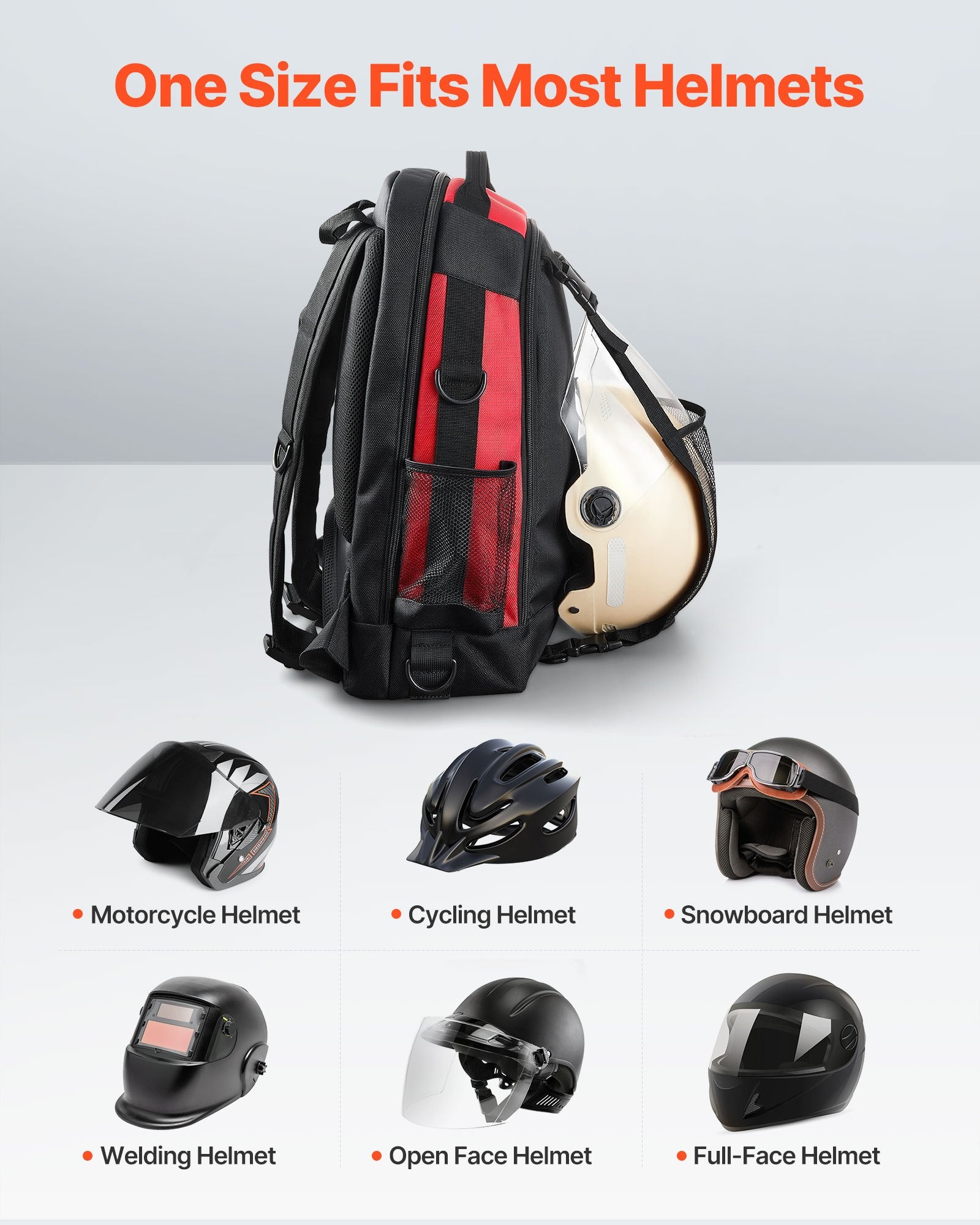 VEVOR 25.2L Welding Backpack 1680D Polyester Welder Backpack for Tool and Helmet