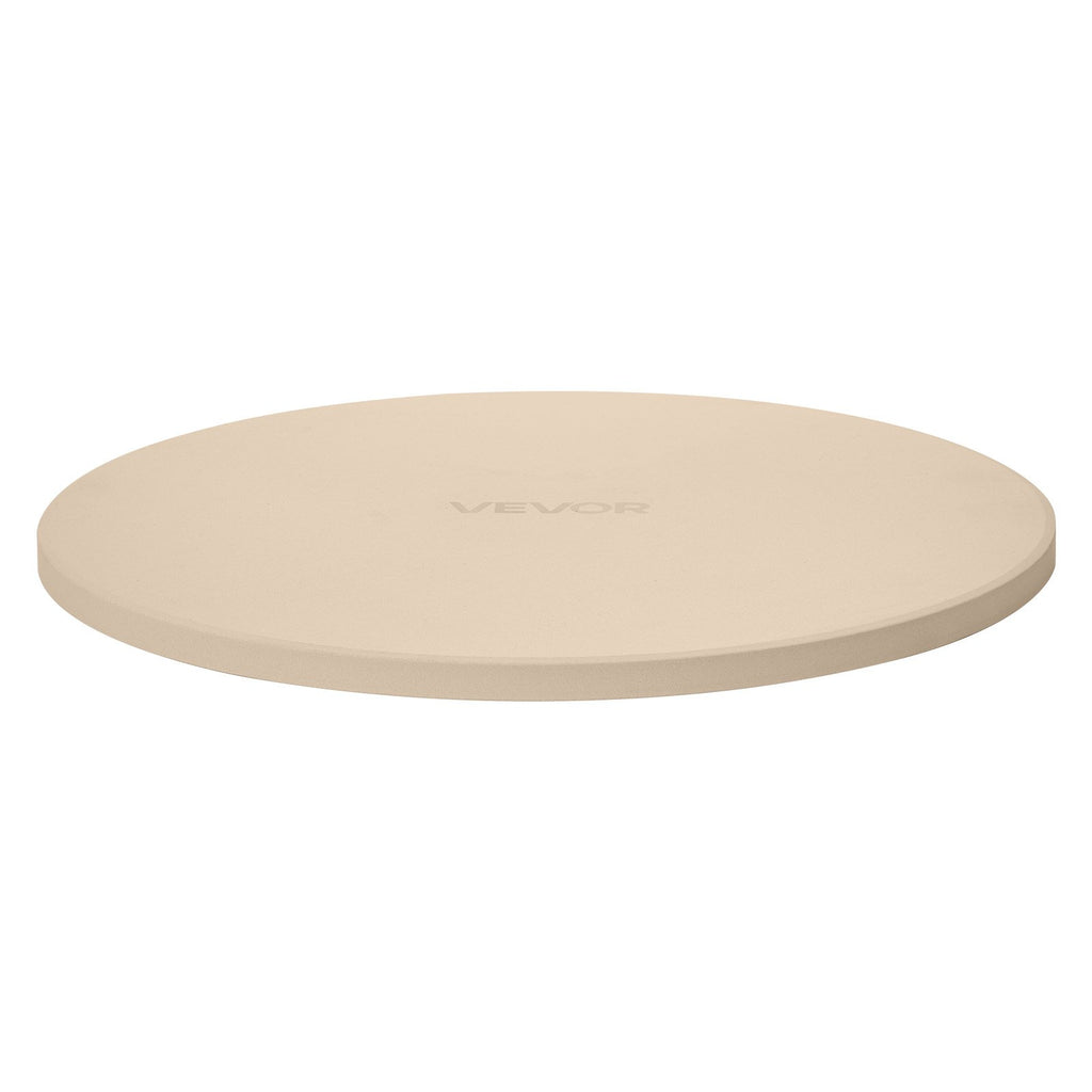 VEVOR Pizza Stone, 406 mm Round Cordierite Pizza Stone, Extra Large Baking-Stone with a Durable Stand, 17 mm Thickness Heat-Resistant Cooking Cordierite, for Kitchen Oven, Baking Pizzas, BBQ Grilling