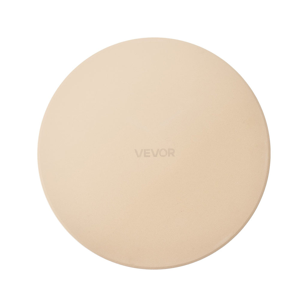 VEVOR Pizza Stone, 406 mm Round Cordierite Pizza Stone, Extra Large Baking-Stone with a Durable Stand, 17 mm Thickness Heat-Resistant Cooking Cordierite, for Kitchen Oven, Baking Pizzas, BBQ Grilling