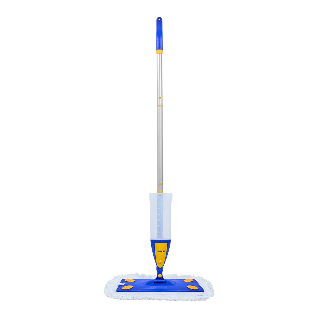 VEVOR Spray Mop, with 3 Washable Pads for Dry and Wet Floor Cleaning & an 800ml Refillable Water Tank, Microfiber Dust Wet Mop & Twisted Cotton Dry Mop, Commercial Home Use for Tiles/Vinyl/Wood Floor