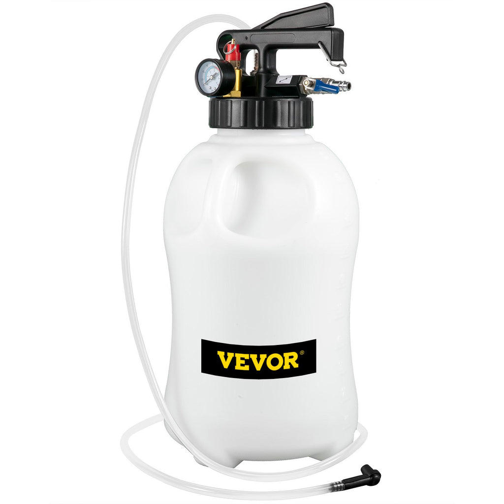 VEVOR Transmission Fluid Pump 2 Way ATF Refill System Dispenser, Oil and Liquid Extractor 10 Liter Large Capacity, Automatic Transmission Fluid Pump Tool Set with 14 Pieces ATF Filler Adapters