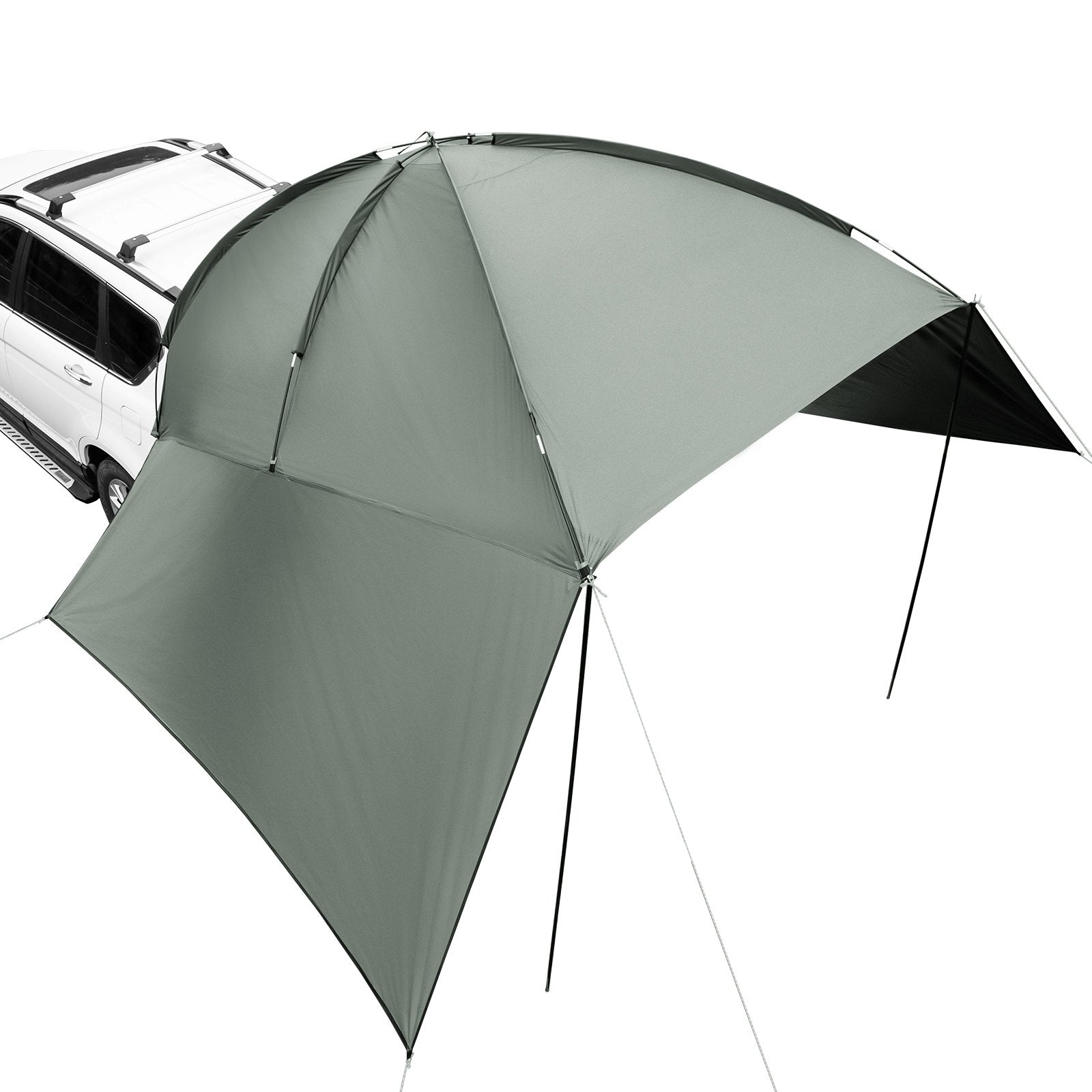VEVOR Vehicle Awning, Large 10' x 7' Shade Coverage Car Side Awning, PU2000mm UV50+ Car Awning with Extended Side Canopies and Portable Storage Bag, Suitable for Truck, SUV, Van, Campers