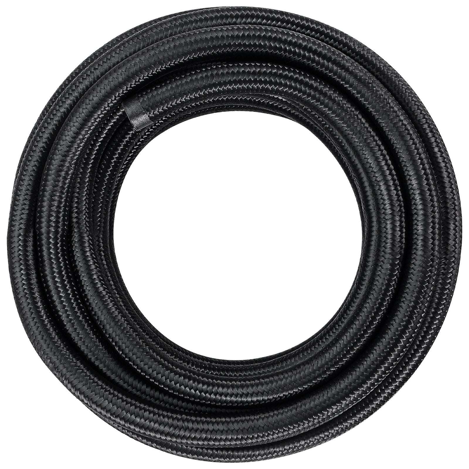 VEVOR 6AN Fuel Line Kit, 6.1 m Fuel Hose Kit, 0.86 cm Nylon Stainless Steel Braided Fuel Line Oil/Gas/Diesel Hose End Fitting Kit, with 12 PCS Swivel Fitting Adapter Kit, Black