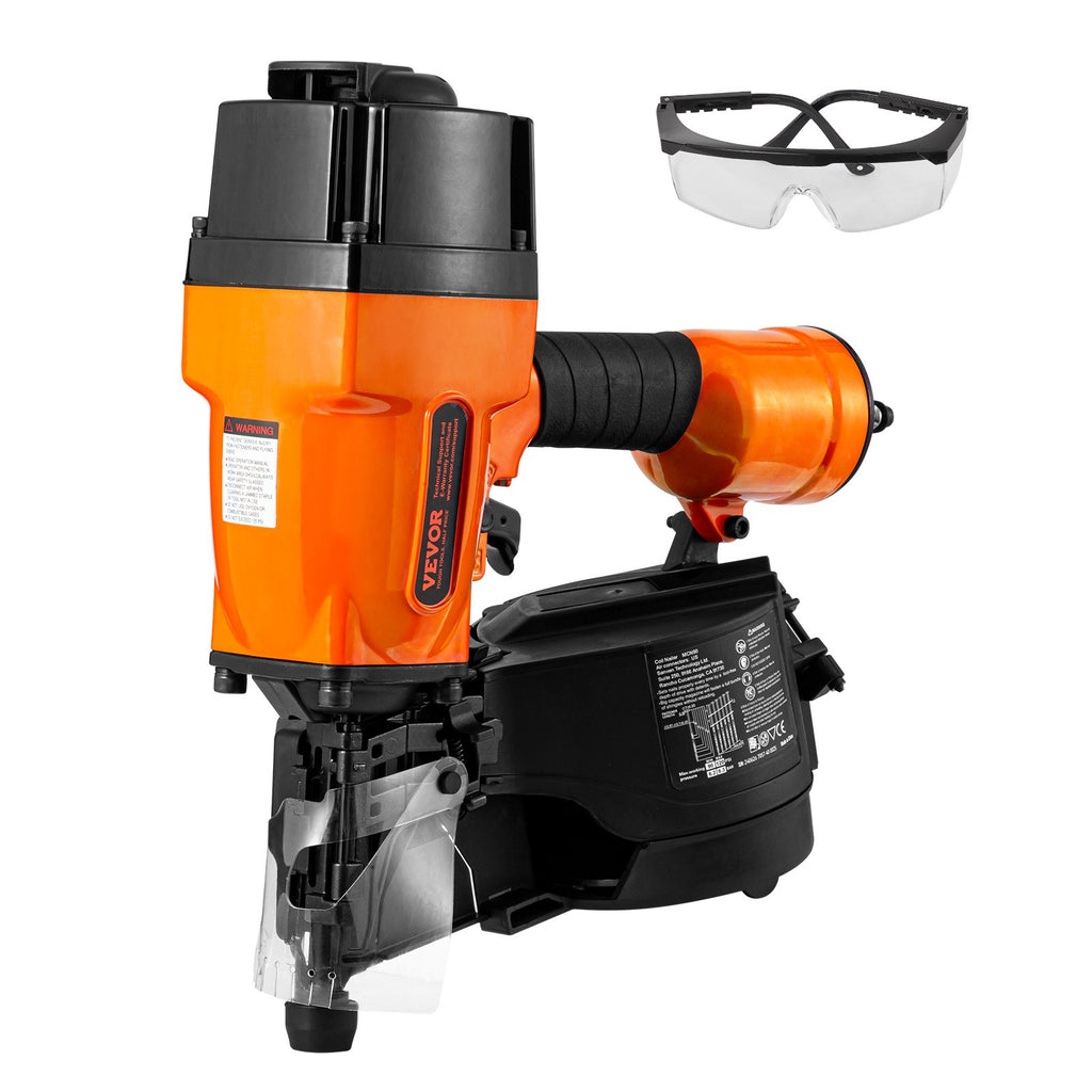 VEVOR MCN90 Coil Framing Nailer 45mm to 90mm 15 Degree Pneumatic Nail Gun
