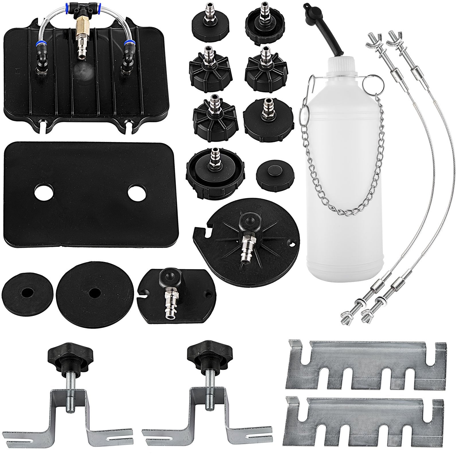 VEVOR Pneumatic Air Pressure Bleeder, Brake Pressure Bleeding Tool Portable Brake and Clutch Bleeder Valve System Kit Garage Workshop Mechanics Brake Oil and Fluid Extractor Bleeder Tool
