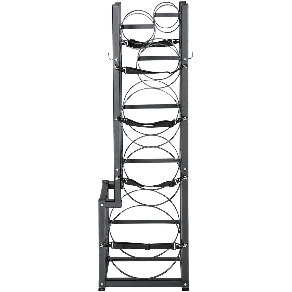VEVOR Refrigerant Tank Rack, with 1 x 50lb, 2 x 30lb and Other 3 Small Bottle Tanks, Cylinder Tank Rack 15.55x12.99x49.8 in, Refrigerant Cylinder Rack and Holders for Freon, Gases, Oxygen, Nitrogen
