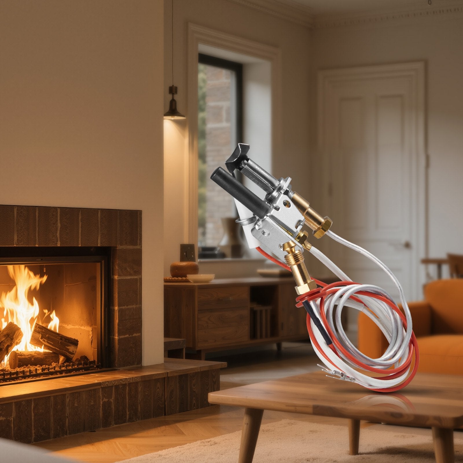 VEVOR Gas Pilot Assembly, OE 446-512A, HSRV 446-512A, SRV 446-512A Fireplace Gas Pilot Assembly Kit, Natural Gas Ignition Replacement, Compatible with Heat & Glo, Heatilator, Lennox, Regency Models