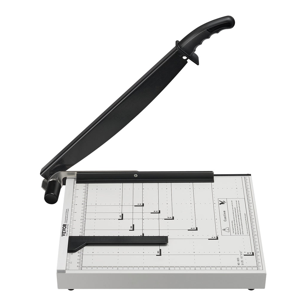 VEVOR Paper Cutter, Guillotine Trimmer, 381 mm Cut Length, 16 Sheets Capacity, Heavy Duty Guillotine Paper Cutter with Guard Rail/Blade Lock for Cardstock/Cardboard, Paper Trimmer for Home Office