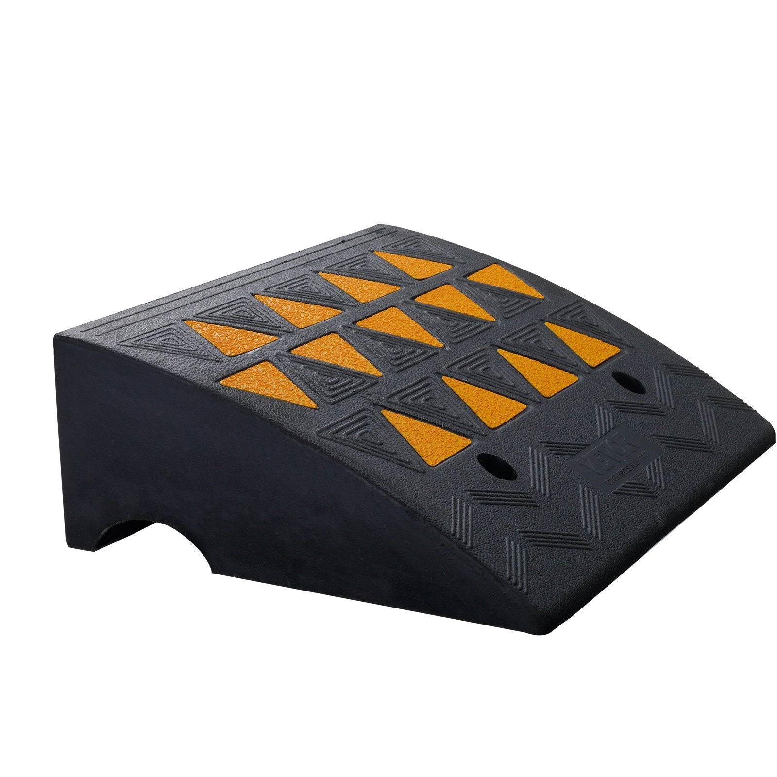VEVOR Rubber Curb Ramp 15.2 cm Rise Height Sidewalk Curb Ramp, 37 cm Width 49.1 cm Length Driveway Ramp for Curb, 15T Heavy Duty Rubber Ramp for Forklifts, Trucks, Buses, Cars, Wheelchairs, Bikes
