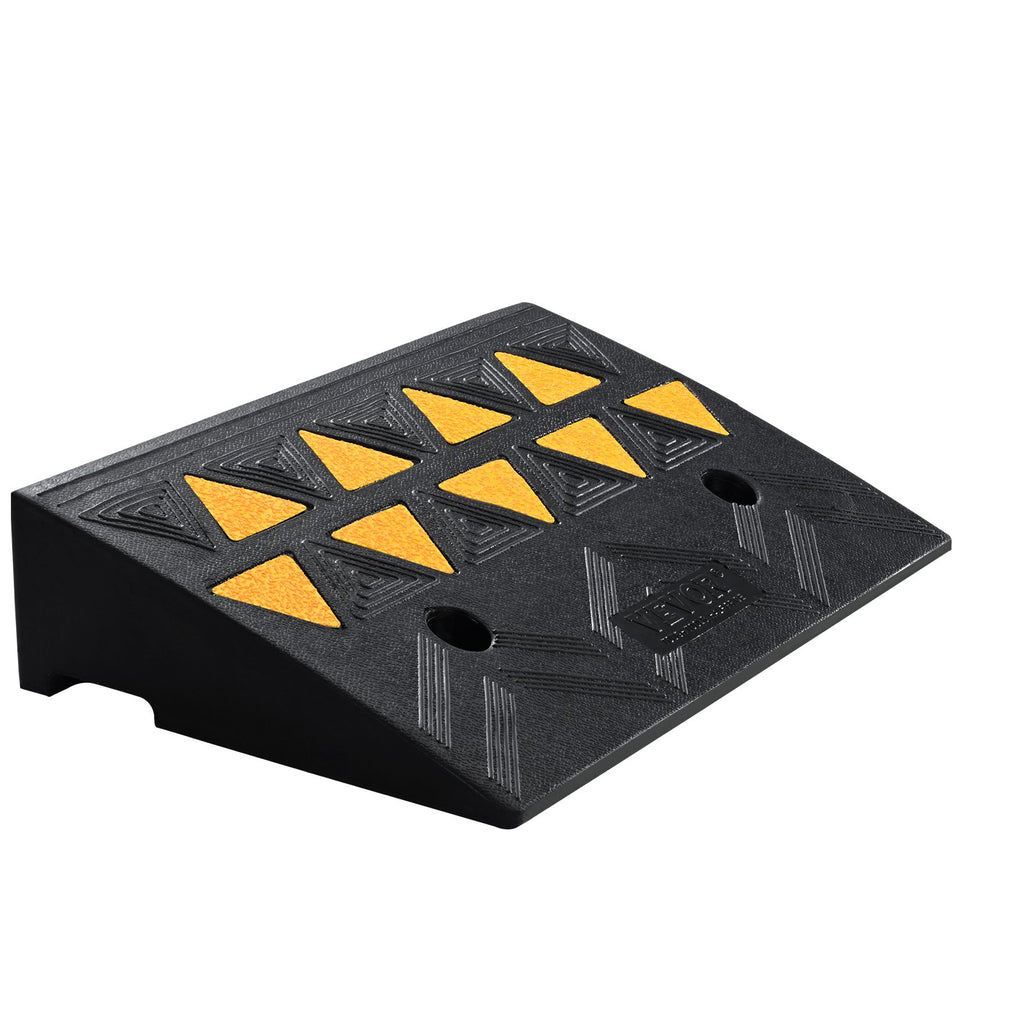 VEVOR Rubber Curb Ramp 10.8 cm Rise Height Sidewalk Curb Ramp, 30 cm Width 50 cm Length Driveway Ramp for Curb, 15T Heavy Duty Rubber Ramp for Forklifts, Trucks, Buses, Cars, Wheelchairs, Bikes