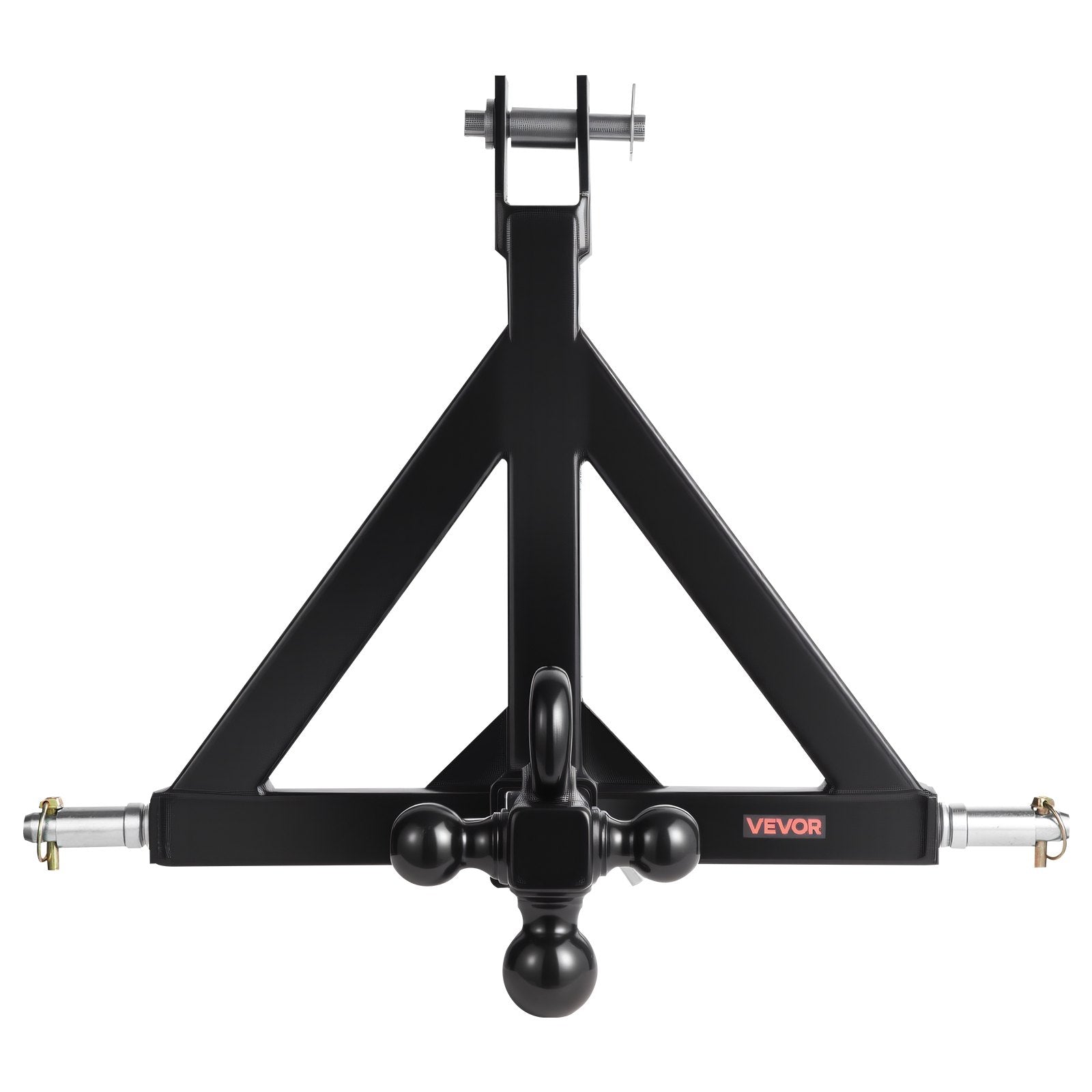VEVOR 3 Point Trailer Hitch 2 in Receiver, 3pt Quick Hitch Attachment with 3 Trailer Balls, Tractor Tow Drawbar Adapter, Compatible with Kubota, Mahindra, Ford, Yanmar, John Deere, Massey Ferguson