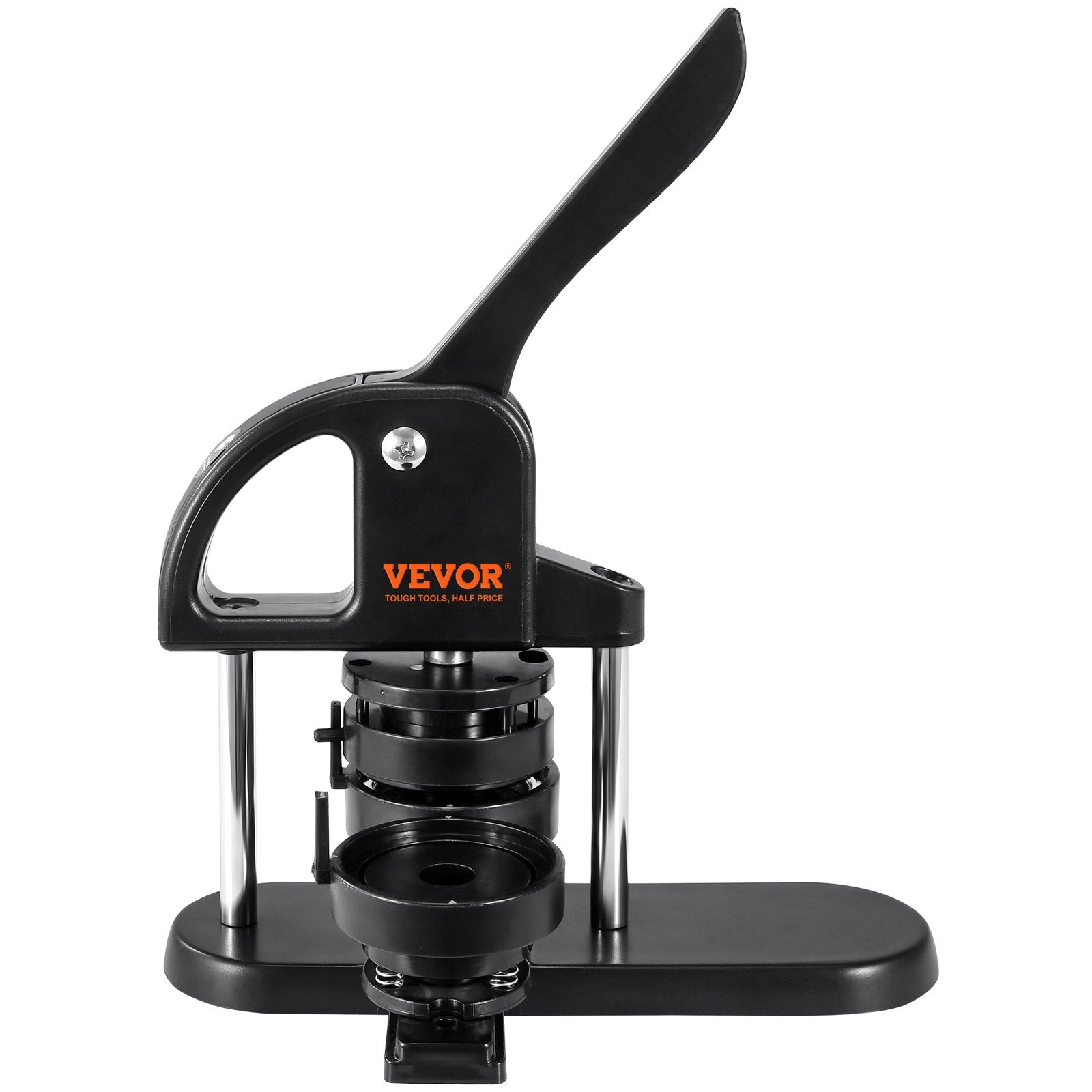 VEVOR Button Maker Machine, 1/1.25/2.28 inch(25/32/58mm) 3-in-1 Pin Maker, Installation-Free Badge Punch Press Kit, Button Making Supplies with 300pcs Button Parts, Circle Cutter, Magic Book