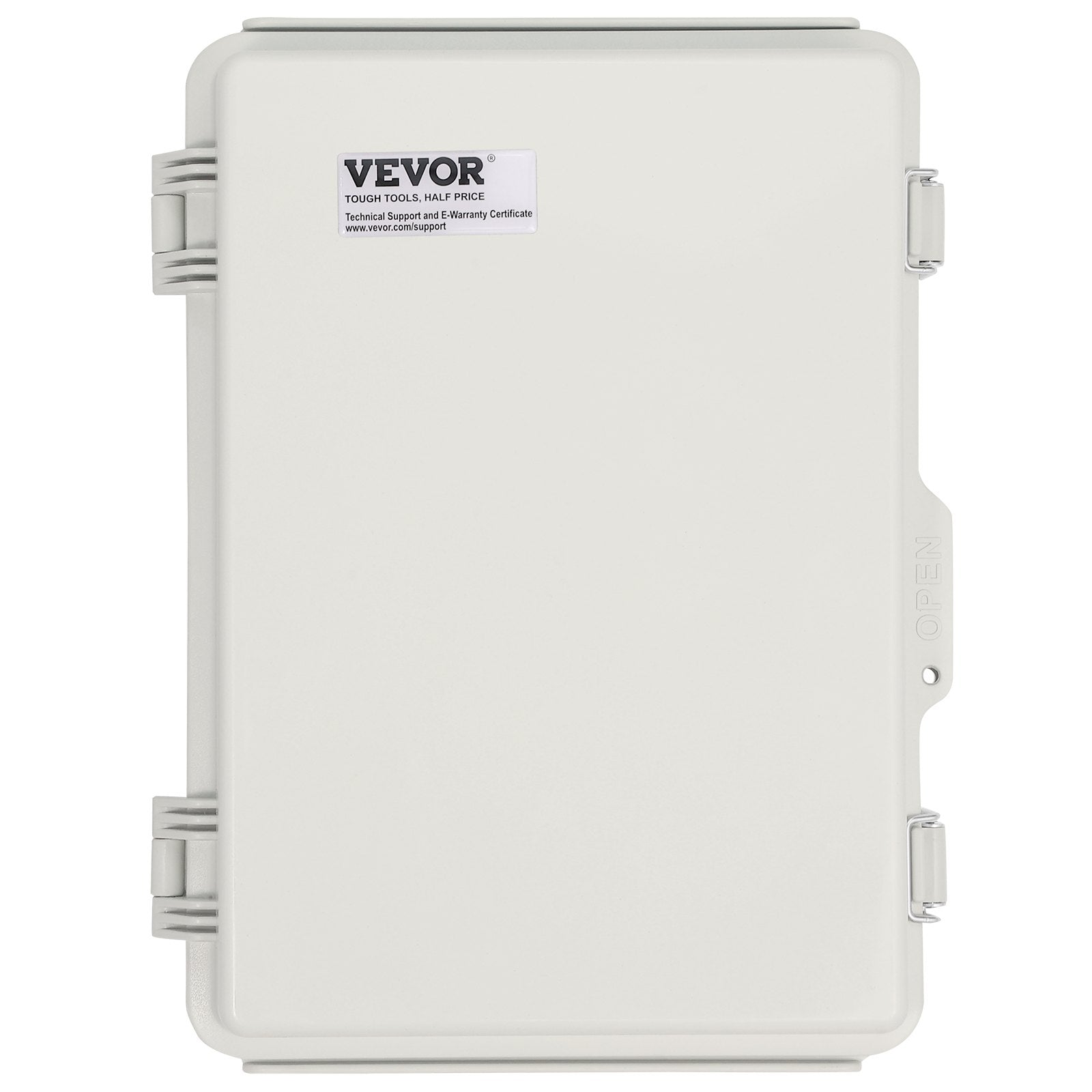 VEVOR Outdoor Electrical Junction Box, 430 x 330 x 180 mm, ABS Plastic Electrical Enclosure Box with Hinged Cover Stainless Steel Latch, IP67 Dustproof Waterproof for Outdoor Electrical Projects, 17 x 13 x 7 inch