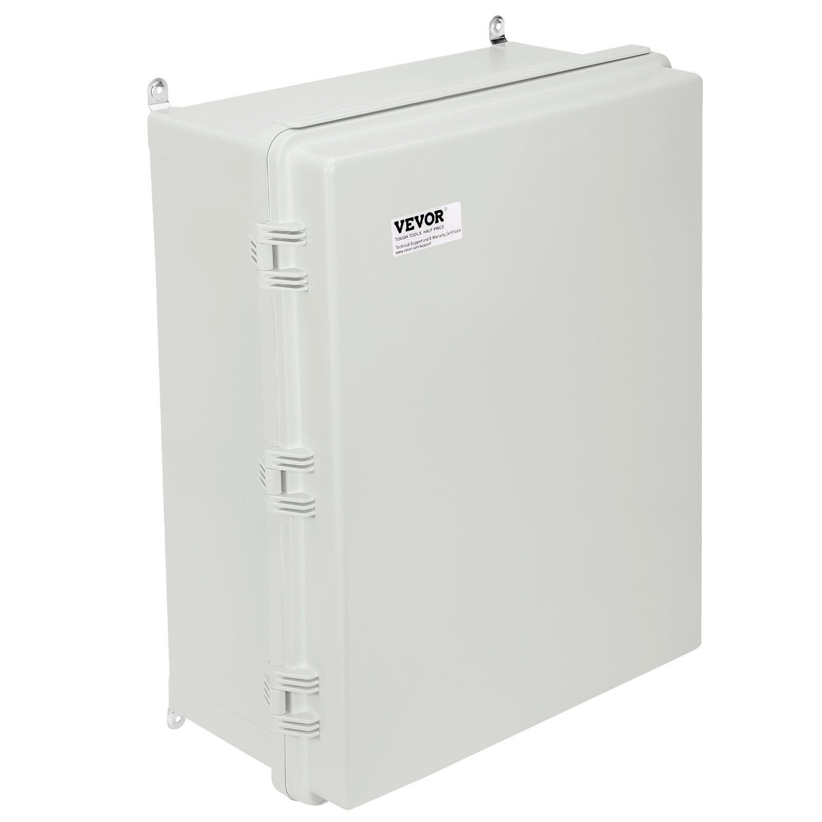 VEVOR Outdoor Electrical Junction Box, 530 x 430 x 200 mm, ABS Plastic Electrical Enclosure Box with Hinged Cover Stainless Steel Latch, IP67 Dustproof Waterproof for Outdoor Electrical Projects, 21 x 17 x 8 inch