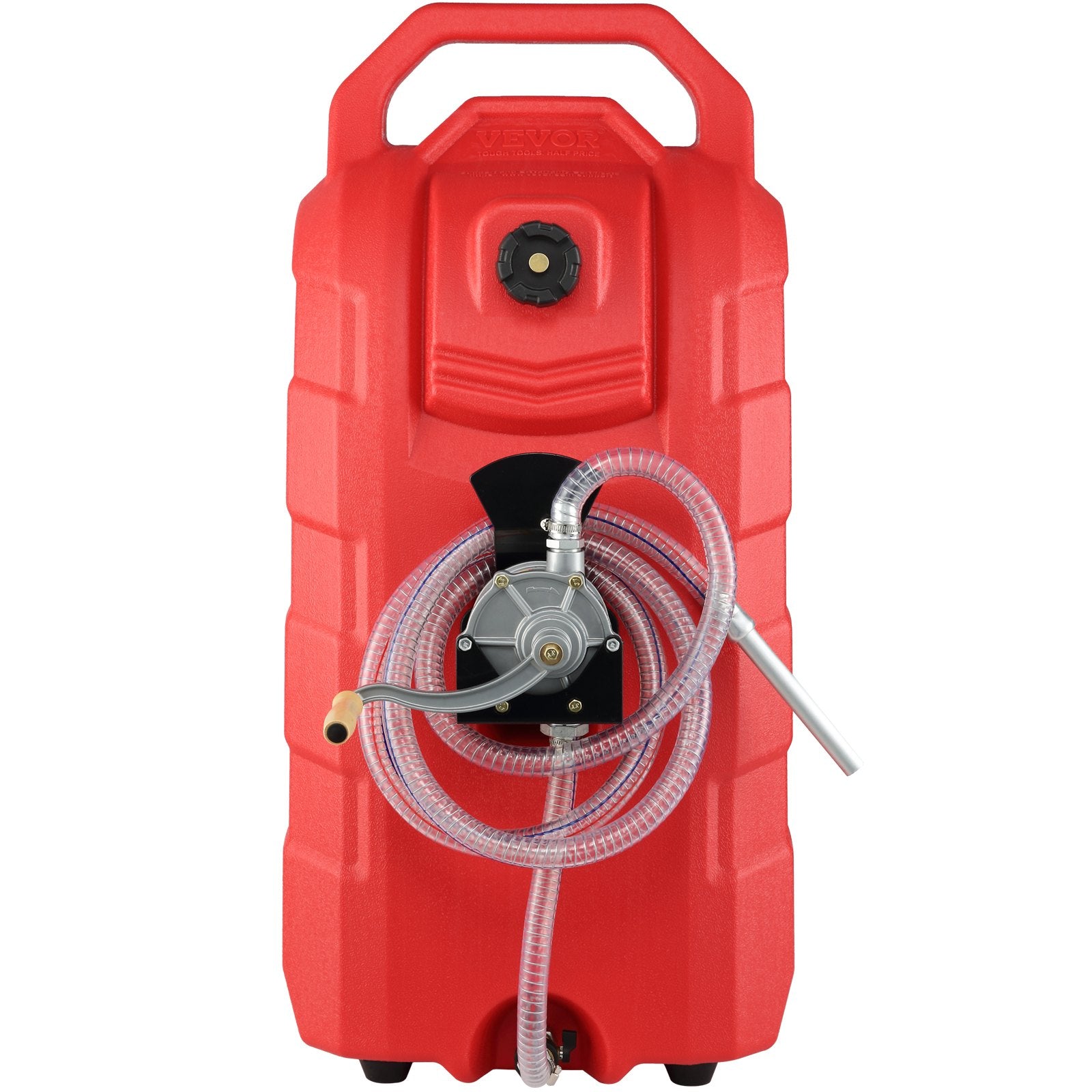 VEVOR 60.57L Fuel Caddy, 7.8 L/min, Portable Gas Storage Tank Container with Hand Pump Rubber Wheels, Fuel Transfer Storage Tank for Gasoline Diesel Machine Oil Car Mowers Tractor Boat Motorcycle
