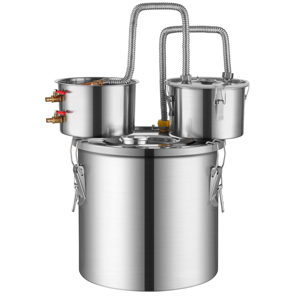 VEVOR Moonshine Still Water Alcohol Distiller 13.2Gal w/Thumper Keg & Water Pump