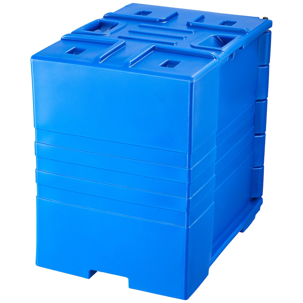 VEVOR Insulated Food Pan Carrier, 90L Hot Box for Catering, Food Box Carrier with Double Buckles, Front Loading Food Warmer with Handles, Stackable End Loader for Restaurant, Canteen