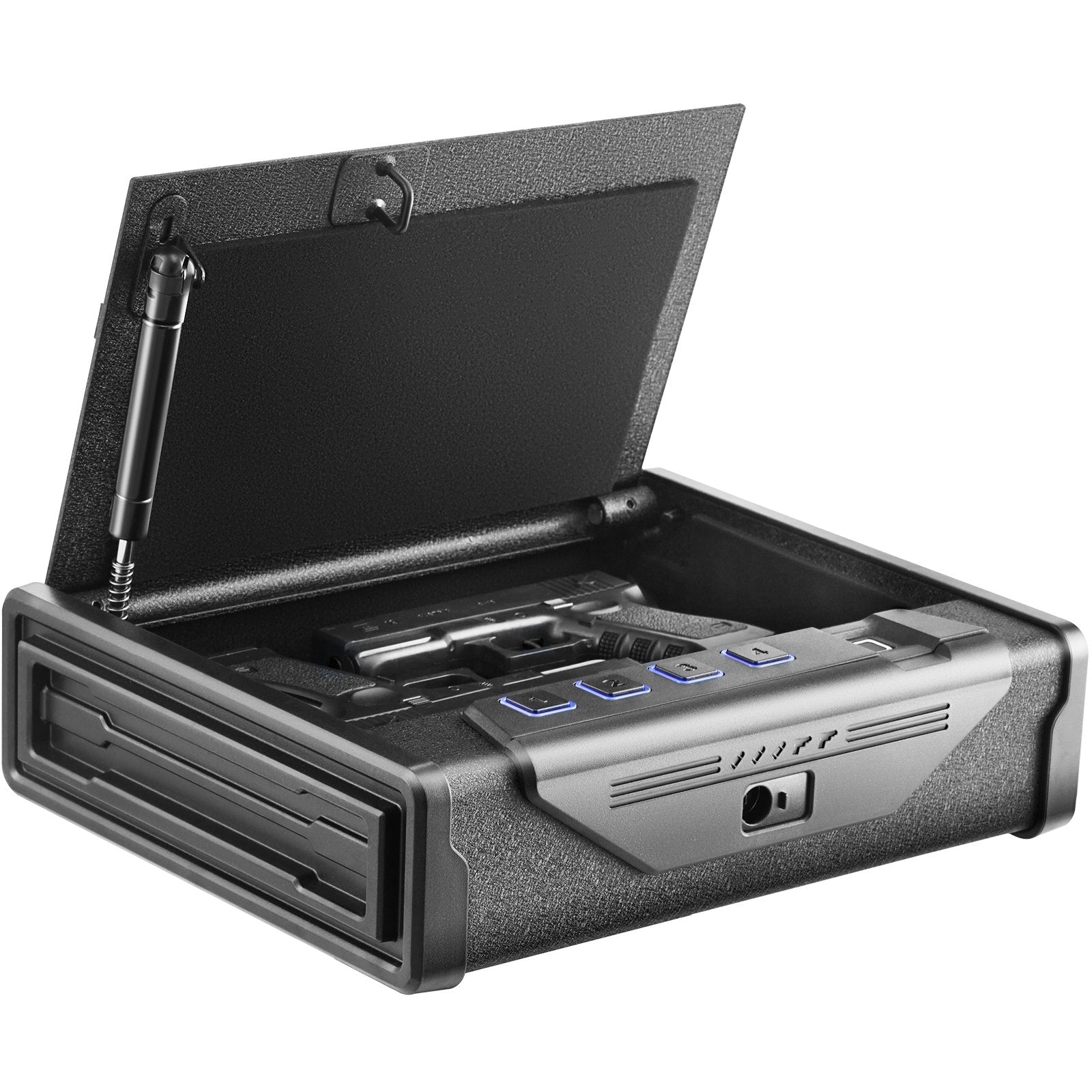 VEVOR Gun Safe for Pistols Biometric Gun Safe with 3 Access Ways for 2 Pistols