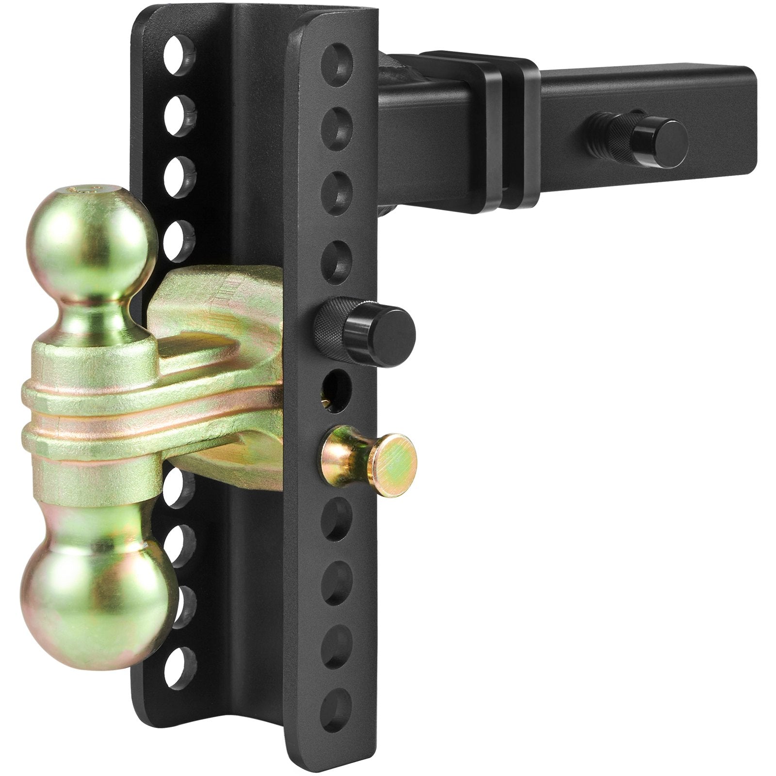 VEVOR Adjustable Trailer Hitch, 203.2 mm Drop & 165.1 mm Rise Hitch Ball Mount with 50.8 mm Receiver, Solid Tube, 6350 kg GTW, 50.8 m and 58.7 mm 45# Steel Tow Balls with Key Lock for Truck Towing