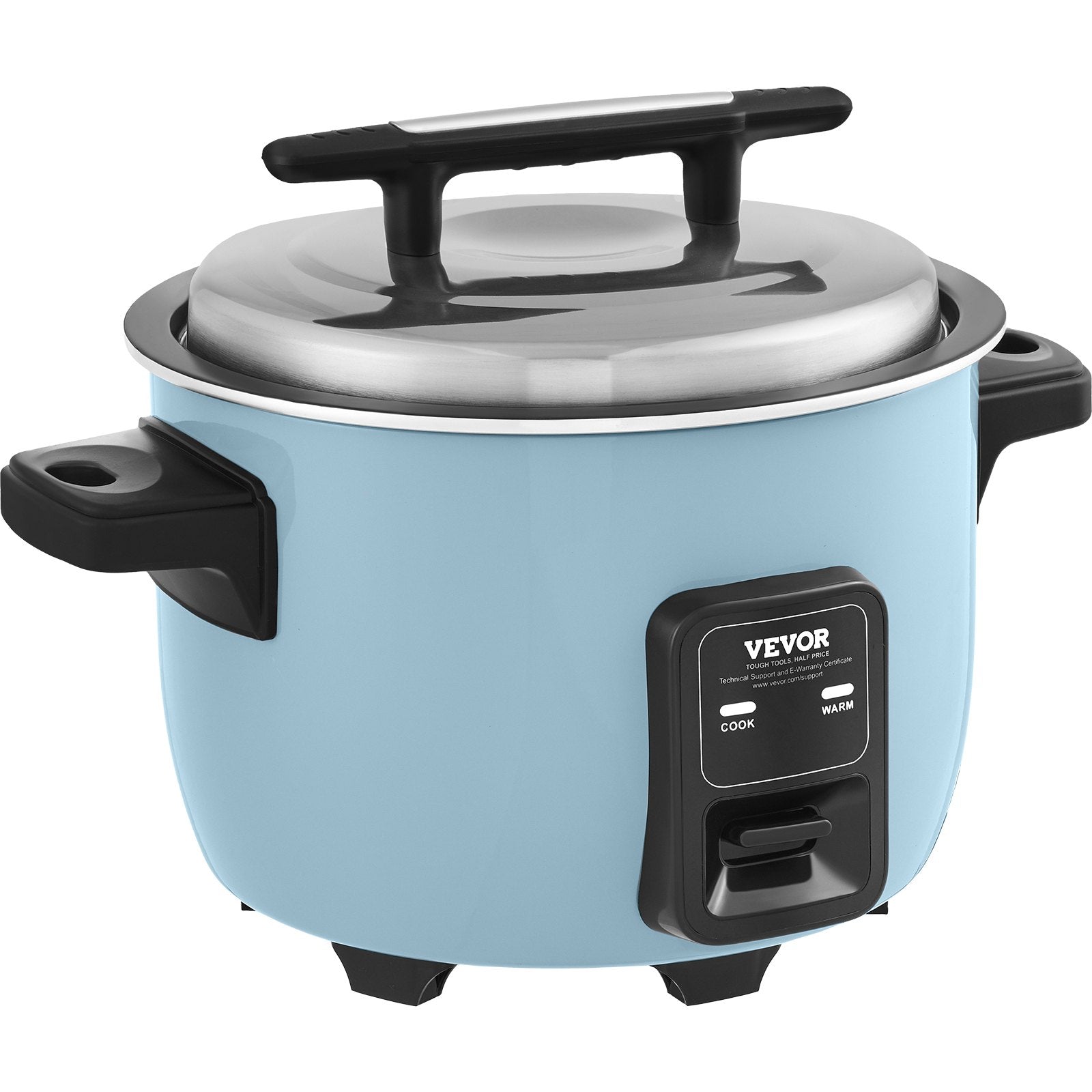 VEVOR Commercial Rice Cooker, 40-Cup Rice Cooker, 8 Liter Large Rice Cooker and Warmer with Nonstick Inner Pot, Fast Cooking and 24-Hour Keep Warm, with Rice Cup and Paddle, for Restaurant