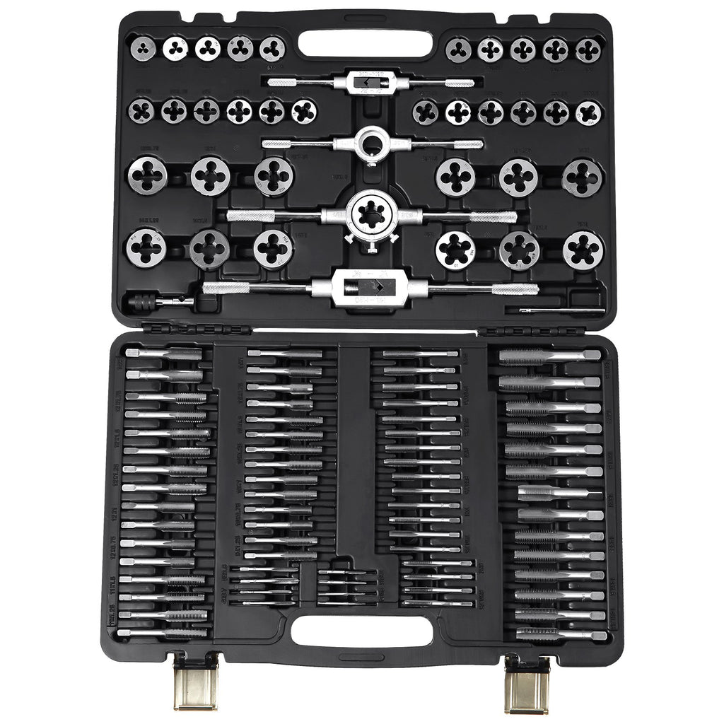 VEVOR Tap and Die Set 110Pcs Metric Size M2 to M18 Bearing Steel Threading Tool