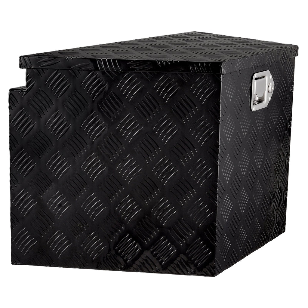 VEVOR Trailer Tongue Box, Aluminum Alloy Diamond Plate Tongue Box Tool Chest, Heavy Duty Trailer Box Storage with Lock and Keys, for Pickup Truck, RV, Trailer, 737 x 410 x 460 mm/29x16.5x18inch