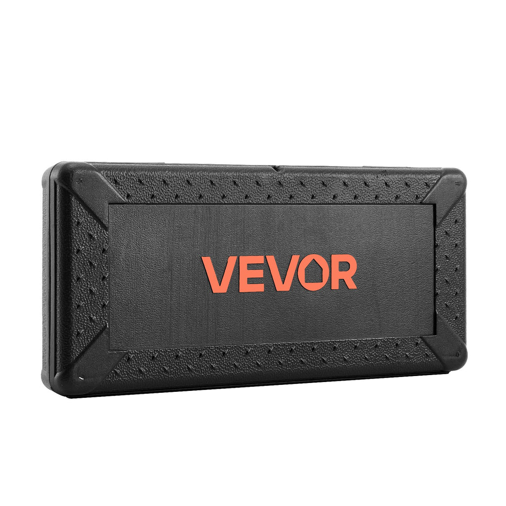 VEVOR Socket Set, 39 Pieces, 9.5 & 6.4 mm Drive Socket and Ratchet Set, SAE and Metric Size, Mechanic Tool Kit with Ratchet Wrench, Accessories, Storage Case, CR-V Alloy Steel, for Automotive Repair