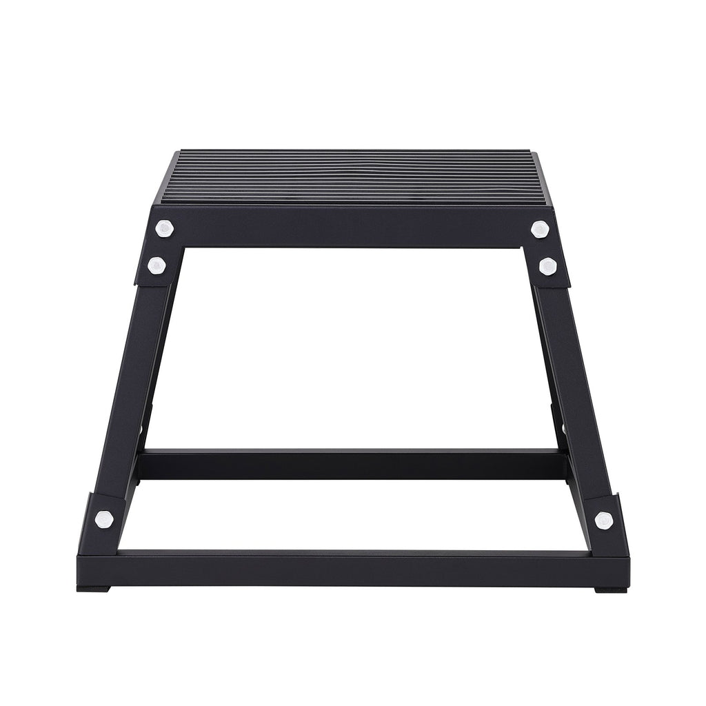 VEVOR Plyometric Jump Box, 12 Inch Plyo Box, Steel Plyometric Platform and Jumping Agility Box, Anti-Slip Fitness Exercise Step Up Box for Home Gym Training, Conditioning Strength Training, Black