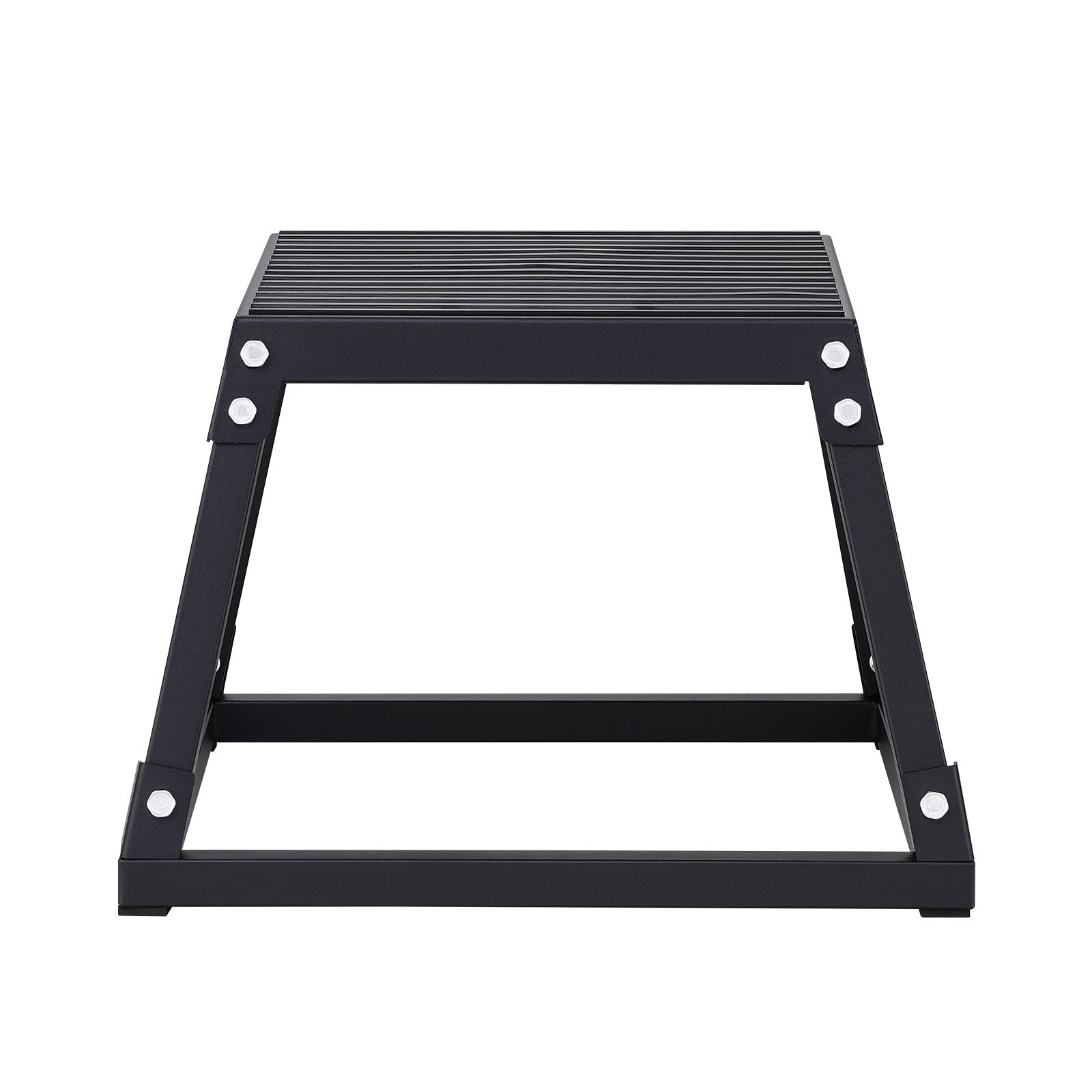 VEVOR Plyometric Jump Box, 12 Inch Plyo Box, Steel Plyometric Platform and Jumping Agility Box, Anti-Slip Fitness Exercise Step Up Box for Home Gym Training, Conditioning Strength Training, Black
