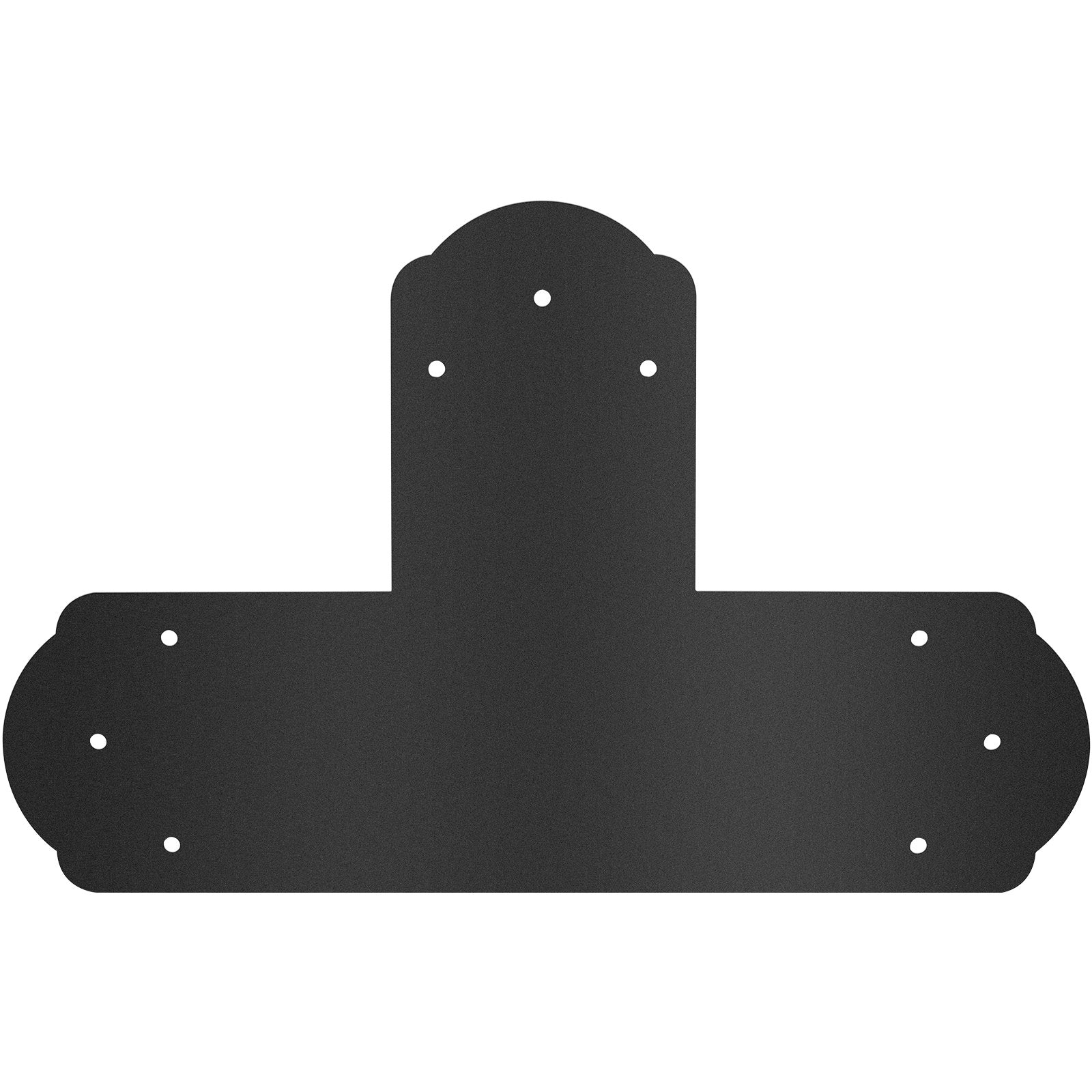 VEVOR Black T Mending Plate T-shape 8 PCs 6" Flat Connector Post to Beam Bracket
