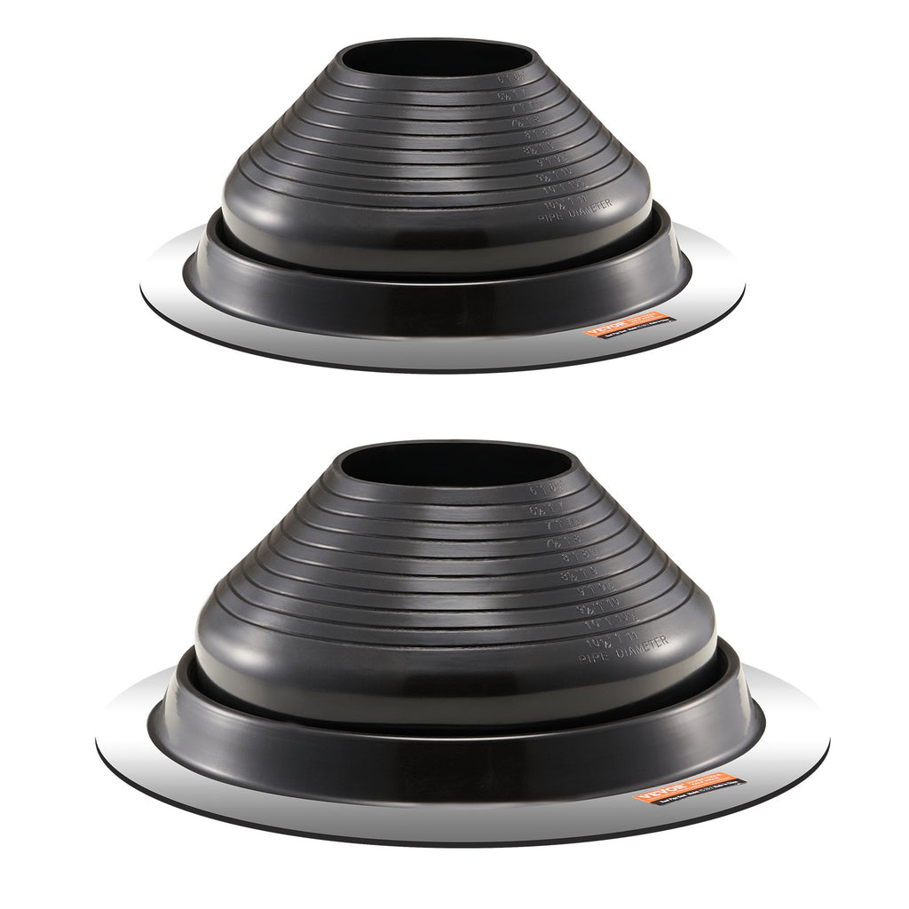 VEVOR 2 Pcs Metal Roof Pipe Flashing Boots Fit 150-280 mm Pipe High Temp EDPM