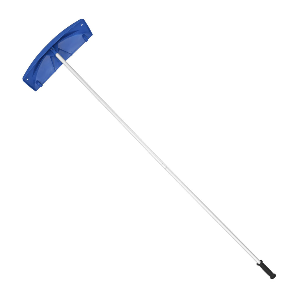 VEVOR Snow Roof Rake, 60cm PP Plastic Blade, 1.18-5.55 m Adjustable Roof Snow Scraper with Wheels, Anti-Slip Handle Snows Removal Tool, Lightweight House Rooftop Rake for Leaves Debris Removal