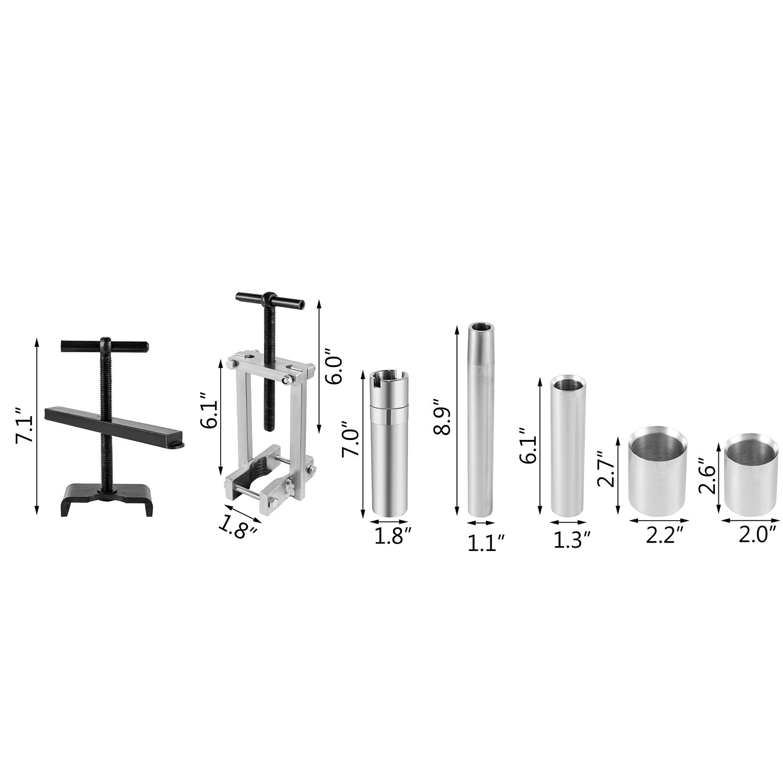 VEVOR Turbine Shaft, 6pcs Pump Stator Seal Ring Tools, Spring Compressor, Pump Puller Kit, Bushing Sizer Rotor Aligner, Pump Stator Seal Ring and Re-Sizer Kit for Thm700-R4 (Md8), 4L60, 4L60E, 4L70E