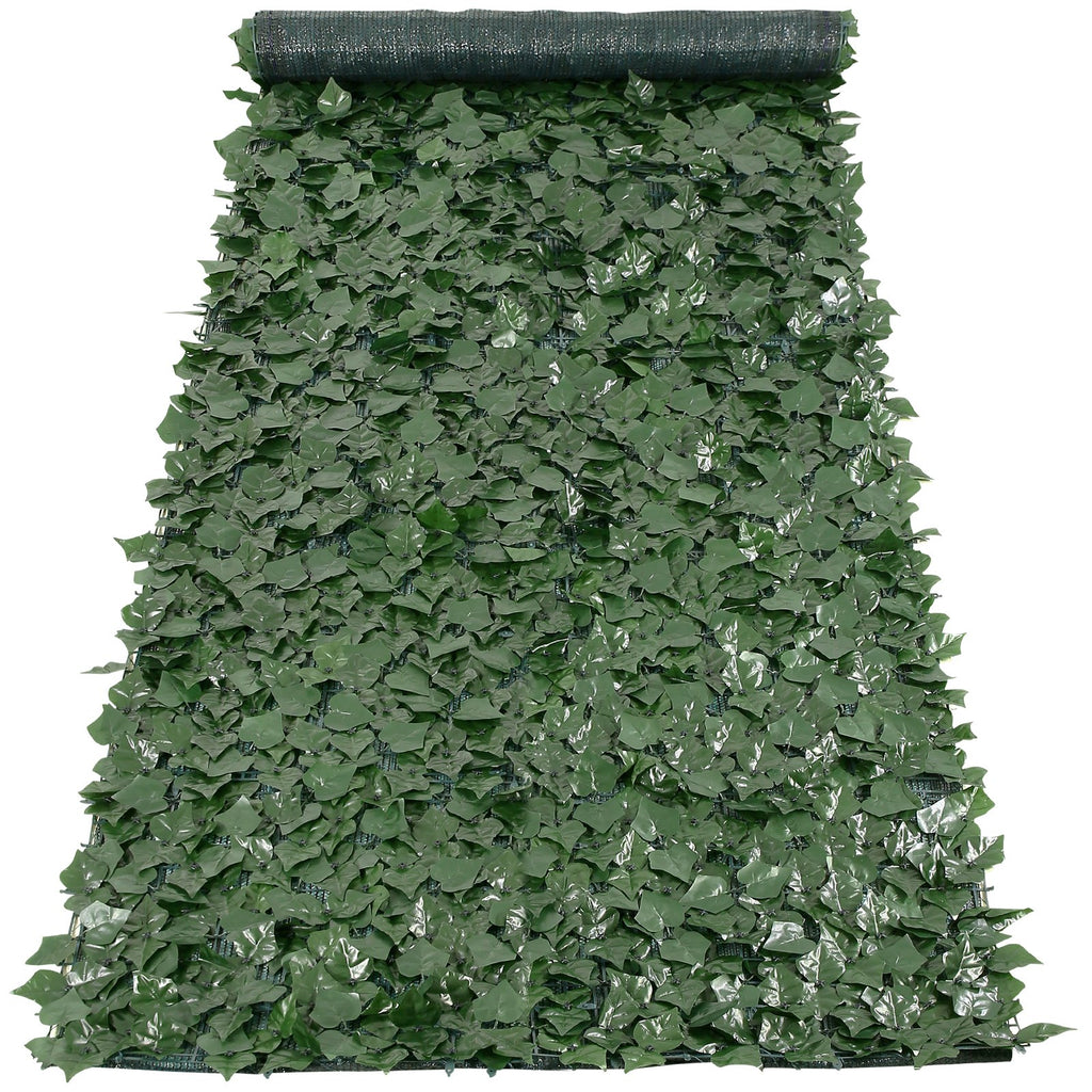 VEVOR Ivy Privacy Fence, 39 x 158in Artificial Green Wall Screen, Greenery Ivy Fence with Mesh Cloth Backing and Strengthened Joint, Faux Hedges Vine Leaf Decoration for Outdoor Garden, Yard, Balcony