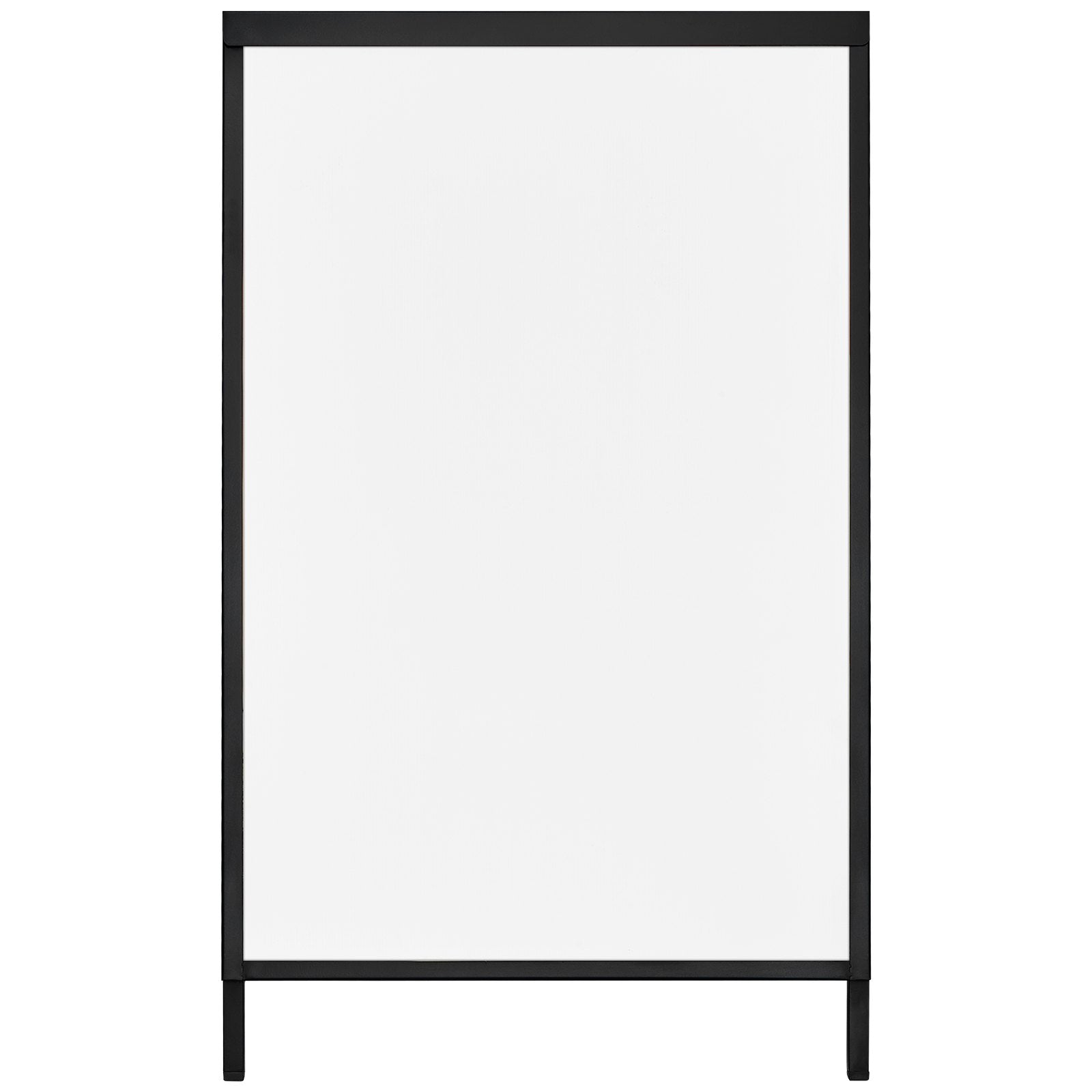 VEVOR A Frame Sidewalk Sign, 61x91cm Heavy Duty Slide-in Signboard Holder, Double-Sided Folding Sandwich Board Signs, Steel Pavement Sign Poster for Outdoor Business Street Advertising (Frame only)