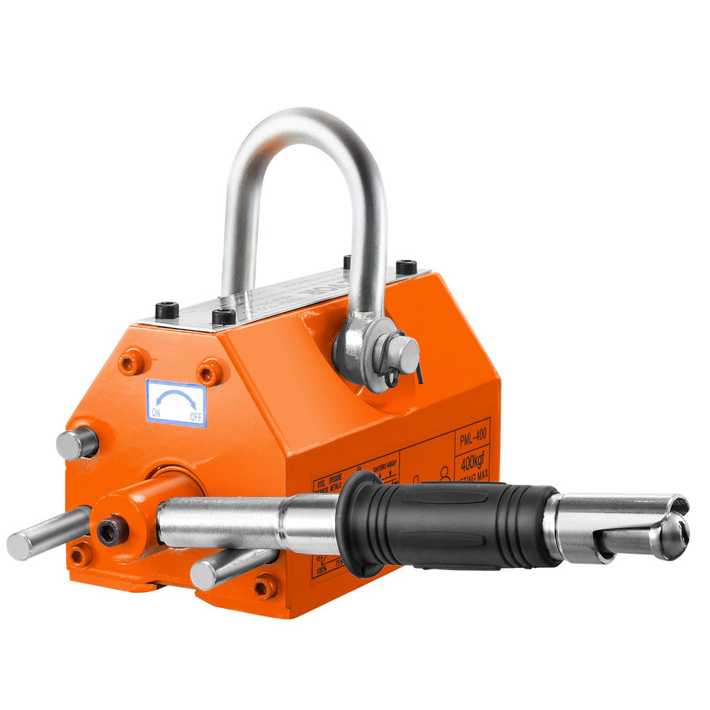 VEVOR Magnetic Lifter, 400 kg/880 lbs Pulling Capacity, 2.5 Safety Factor, Neodymium & Steel, Lifting Magnet with Release, Permanent Lift Magnets, Heavy Duty Magnet for Hoist, Shop Crane, Block, Board