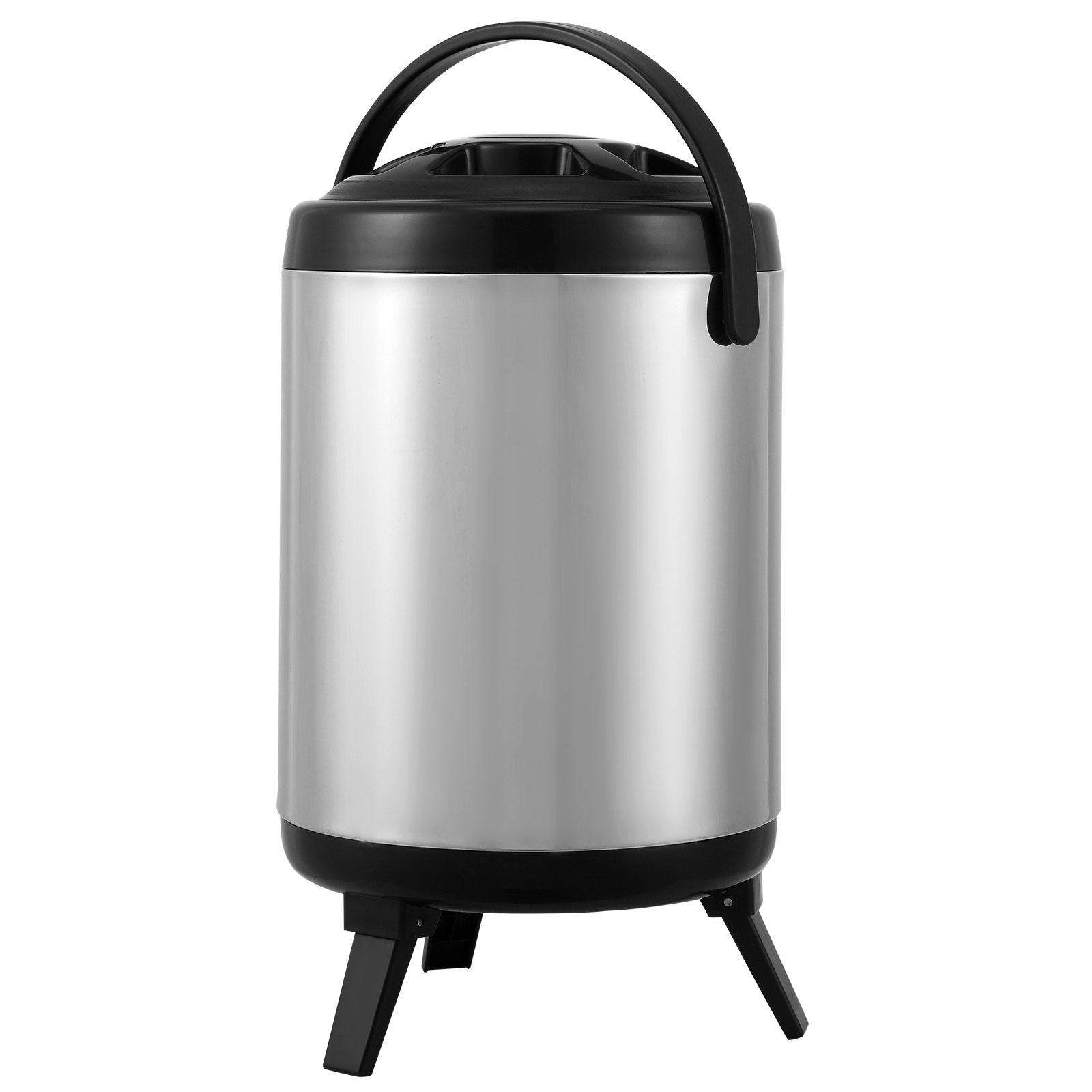 VEVOR Stainless Steel Insulated Beverage Dispenser, 6 Liter, Thermal Hot and Cold Drink Server Dispenser with Spigot Handle, Food-grade for Hot Tea Coffee Water Restaurant Drink Shop