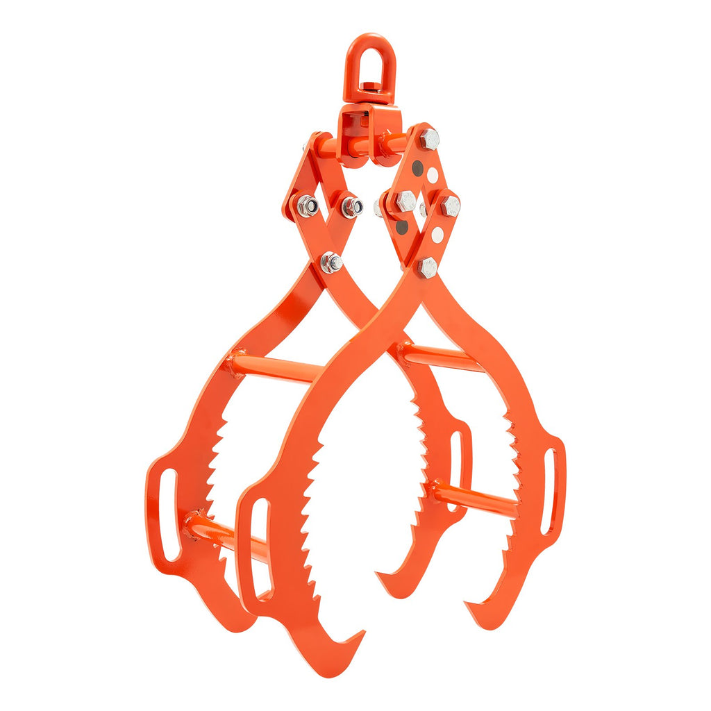 VEVOR 36in Log Lifting Tongs, 4-Claw Log Tongs, Heavy Duty Steel Log Grapple, 3300LBS Lifting Capacity, Swivel Log Graper Timber, Eagle Claw Design, Log Skidding Tongs for Trucks, Tractors, Forklifts