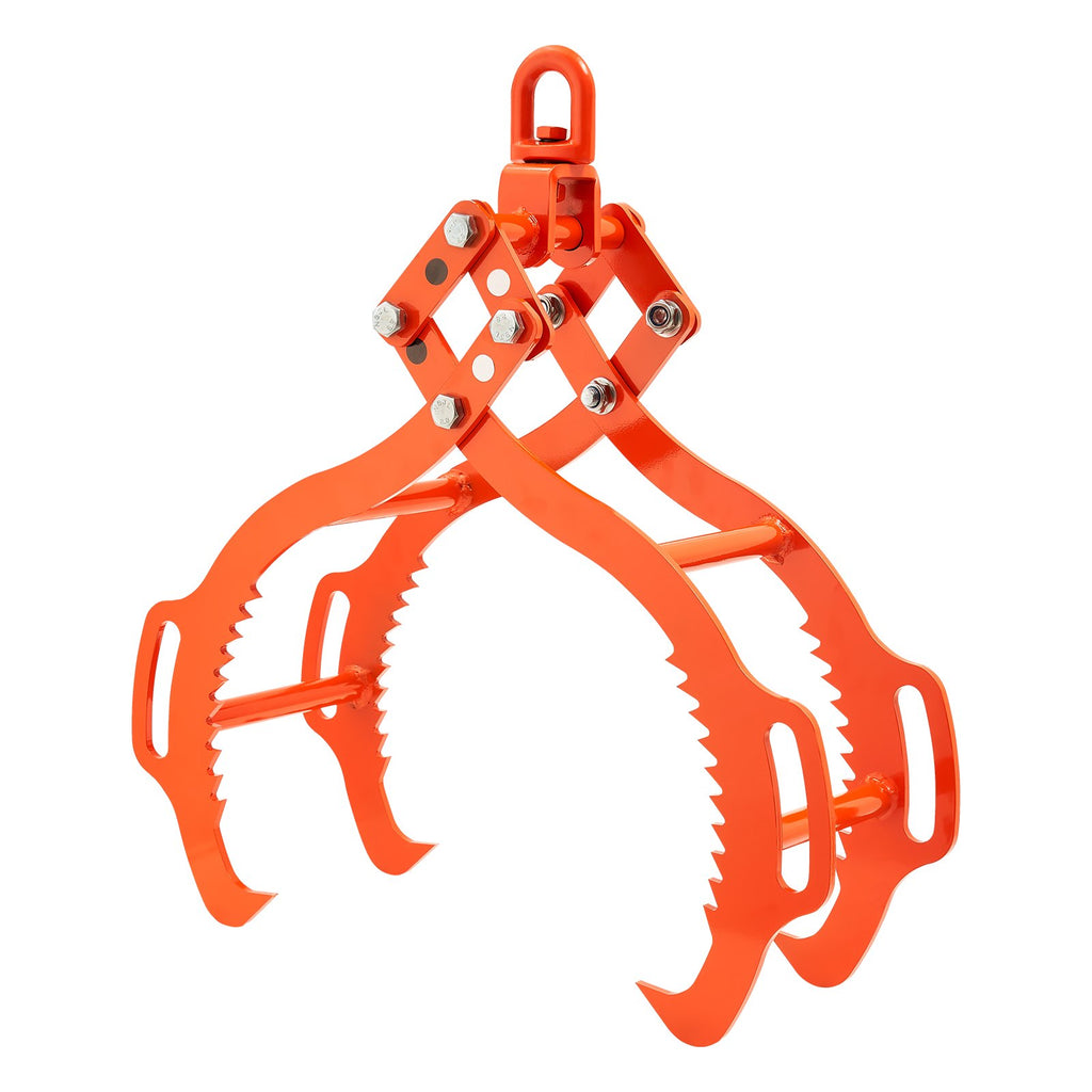 VEVOR 36in Log Lifting Tongs, 4-Claw Log Tongs, Heavy Duty Steel Log Grapple, 3300LBS Lifting Capacity, Swivel Log Graper Timber, Eagle Claw Design, Log Skidding Tongs for Trucks, Tractors, Forklifts