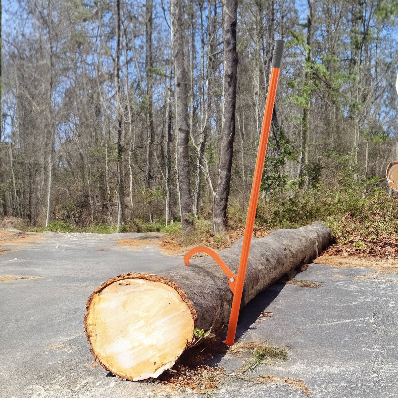 VEVOR Cant Hook Tool, 46.5 in, Heavy Duty Steel Log Roller, Log Lifter Timber Jack 32" Dia Logs, Forestry Logging Tools, Dual Function Log Handler for Rolling and Clamping Logs