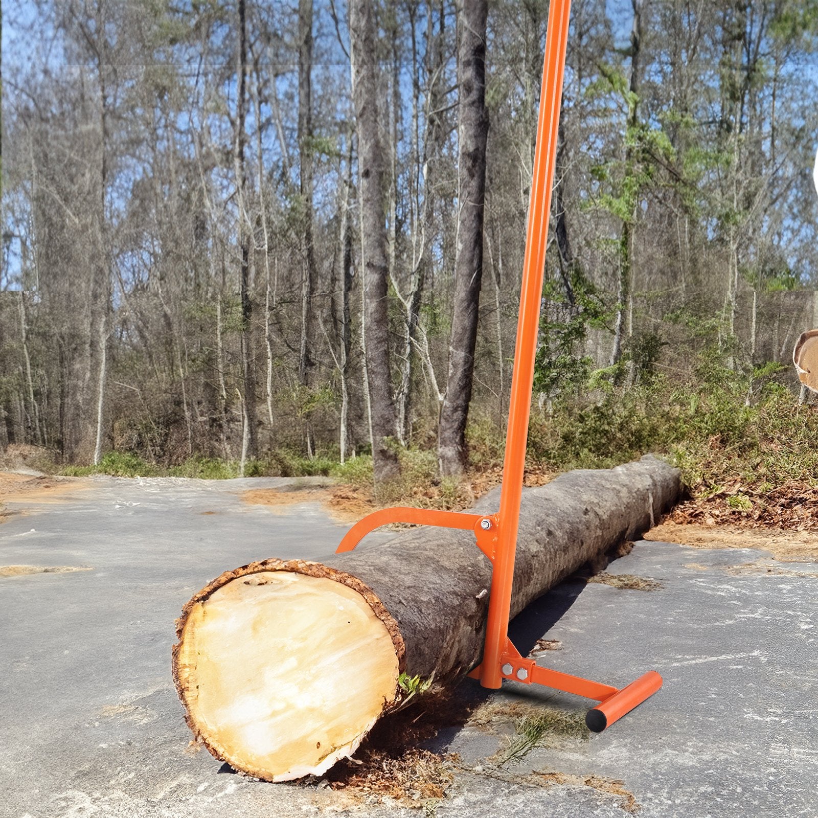 VEVOR Timberjack, 48 in, Heavy Duty Log Lifter with Metal Handle, Log Roller with Adjustable Cant Hook, Logging Tools Log Jack for Logs Ups to 15" Dia, Timber Jack for Rolling Cutting Lifting Logs