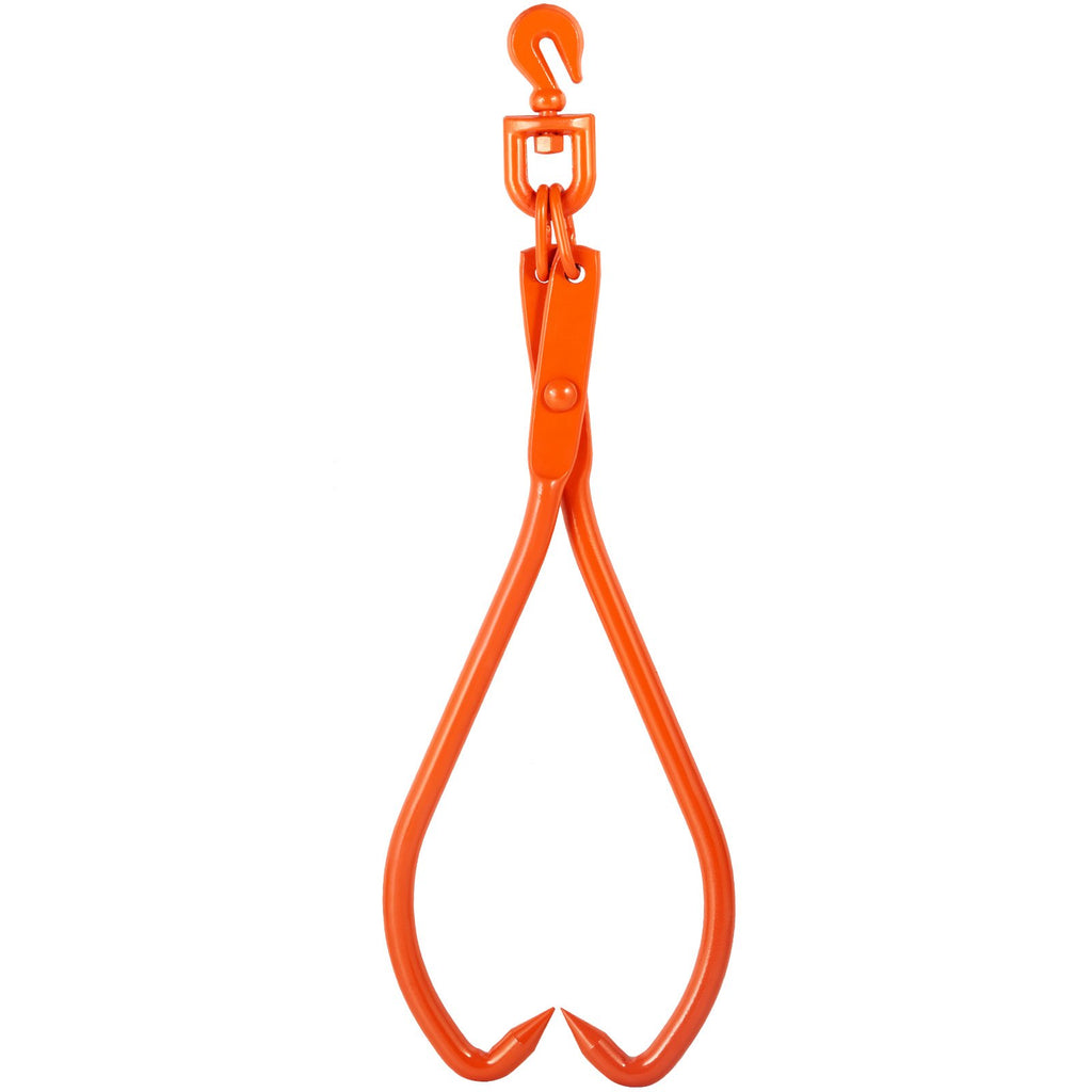 VEVOR Log Skidding Tongs, 81.3cm 2 Claw Log Lifting Tongs, Heavy Duty Rotating Steel Lumber Skidding Tongs, 700 kg Loading Capacity, Log Lifting, Handling, Dragging & Carrying Tool