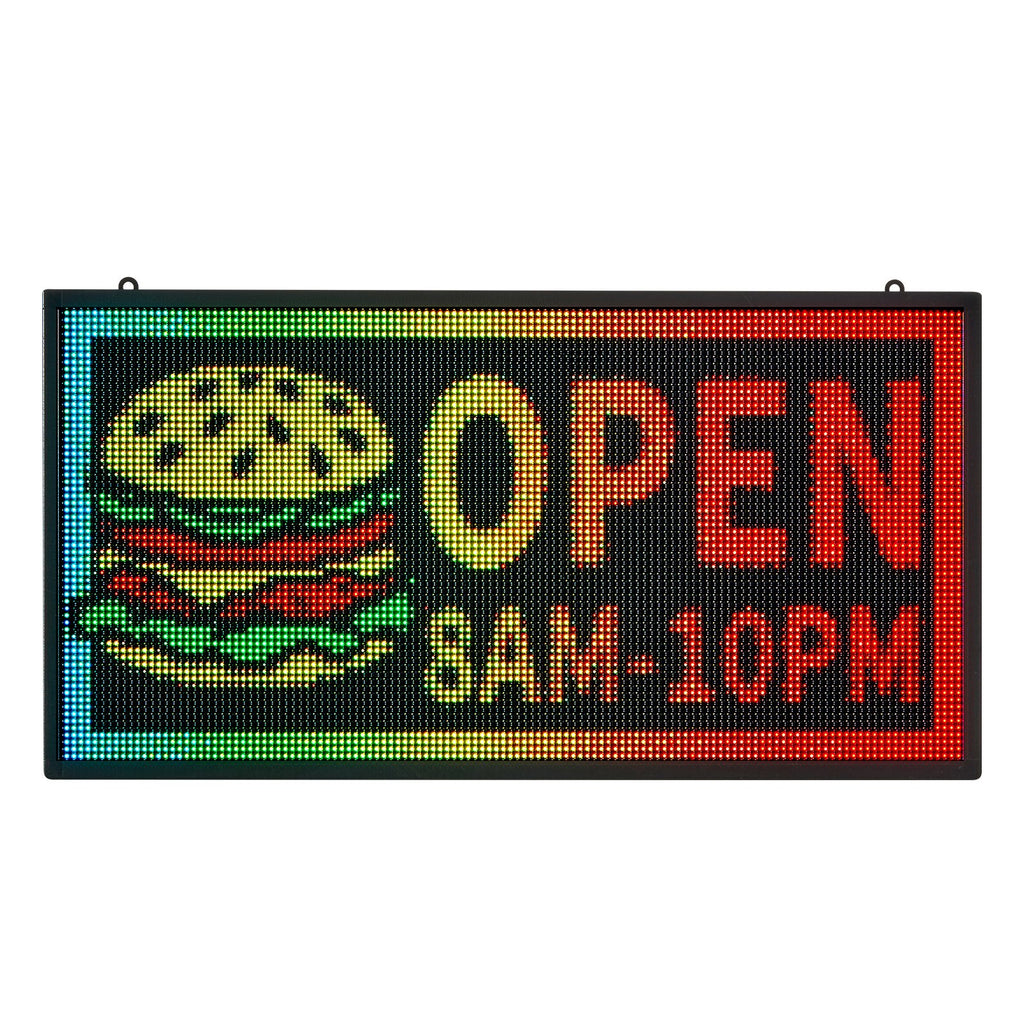 VEVOR 27x14in Programmable LED Sign Digital Scrolling Display Board P5 Fullcolor