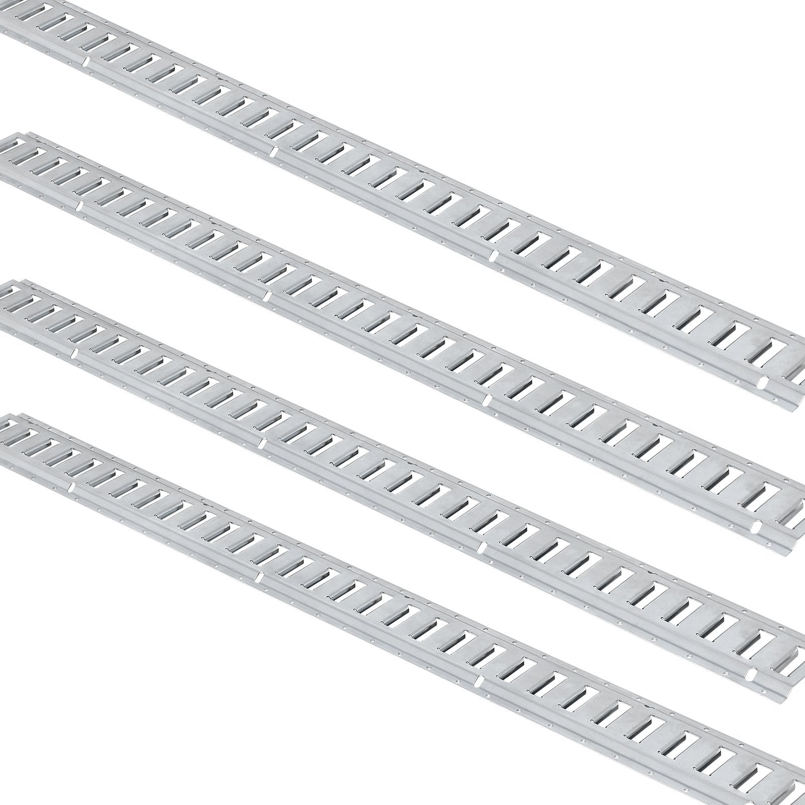 VEVOR E Track Tie-Down Rail Kit, 24PCS 1524 mm E-Tracks Set Includes 8 Steel Rails & 8 O-Rings & 8 Tie-Offs with D-Ring, Versatile Trailer Securing Accessories for Cargo Motorcycles Bikes, 816 kg Load