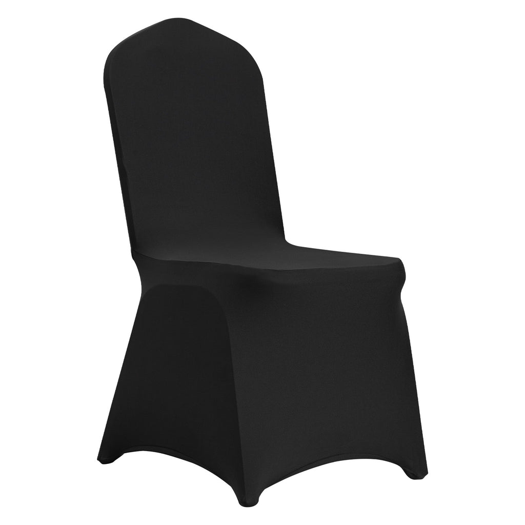 VEVOR Stretch Spandex Folding Chair Covers, Universal Fitted Chair Cover, Removable Washable Protective Slipcovers, for Wedding, Holiday, Banquet, Party, Celebration, Dining (50PCS Black)