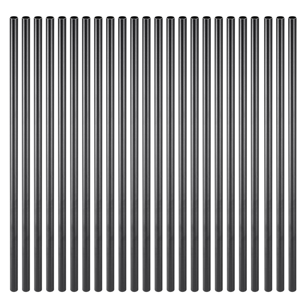 VEVOR Staircase Balusters 101 Pack, 660 mm Aluminum Stair Balusters, 19 mm Water-Proof Round Metal Spindle Railing, Hollow Deck Railing with Rail Caps & Screws for Stairs, Porch, Patio, Matte Black