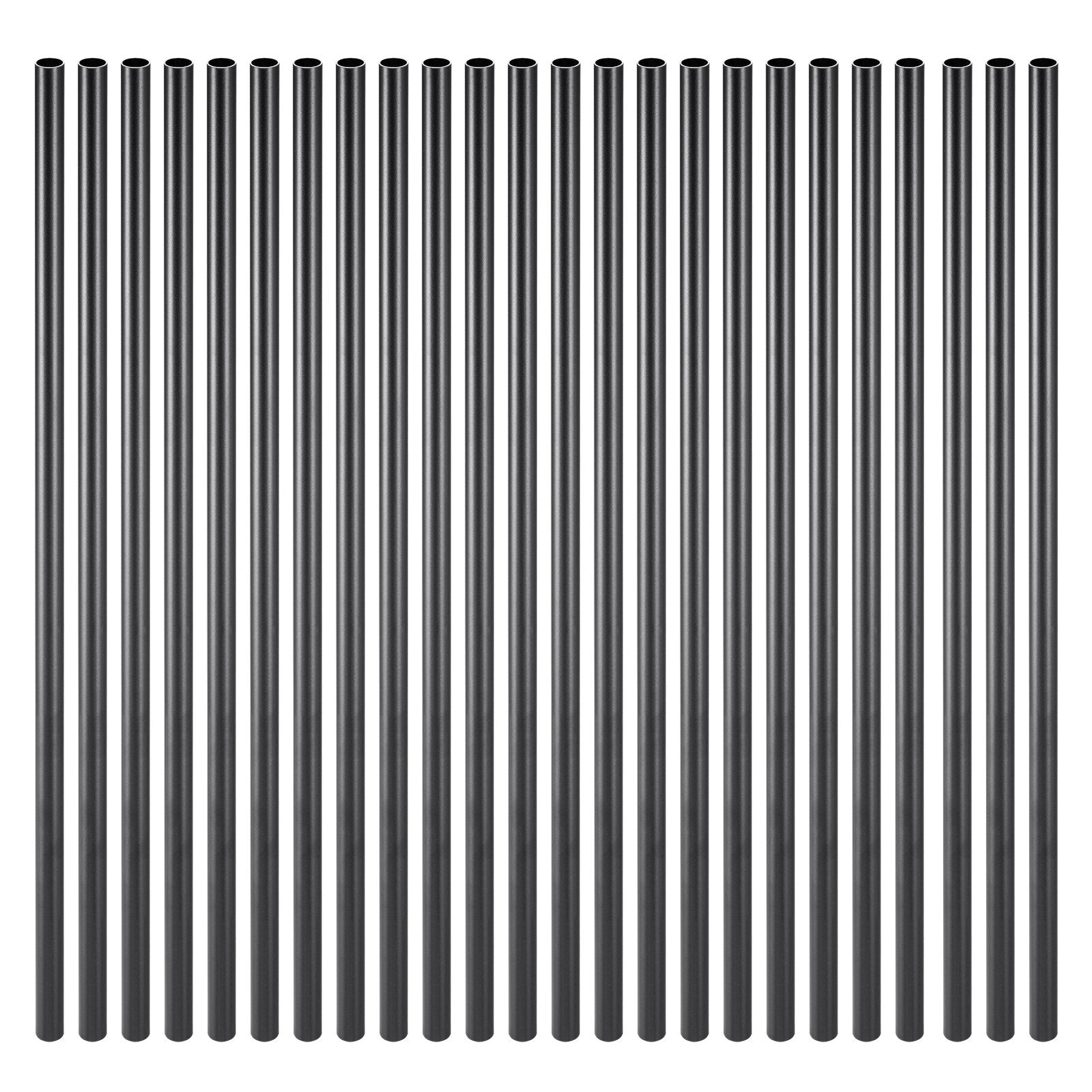 VEVOR Staircase Balusters 51 Pack, 660 mm Aluminum Stair Balusters, 19 mm Water-Proof Round Metal Spindle Railing, Hollow Deck Railing with Rail Caps & Screws for Stairs, Porch, Patio, Fence, Black