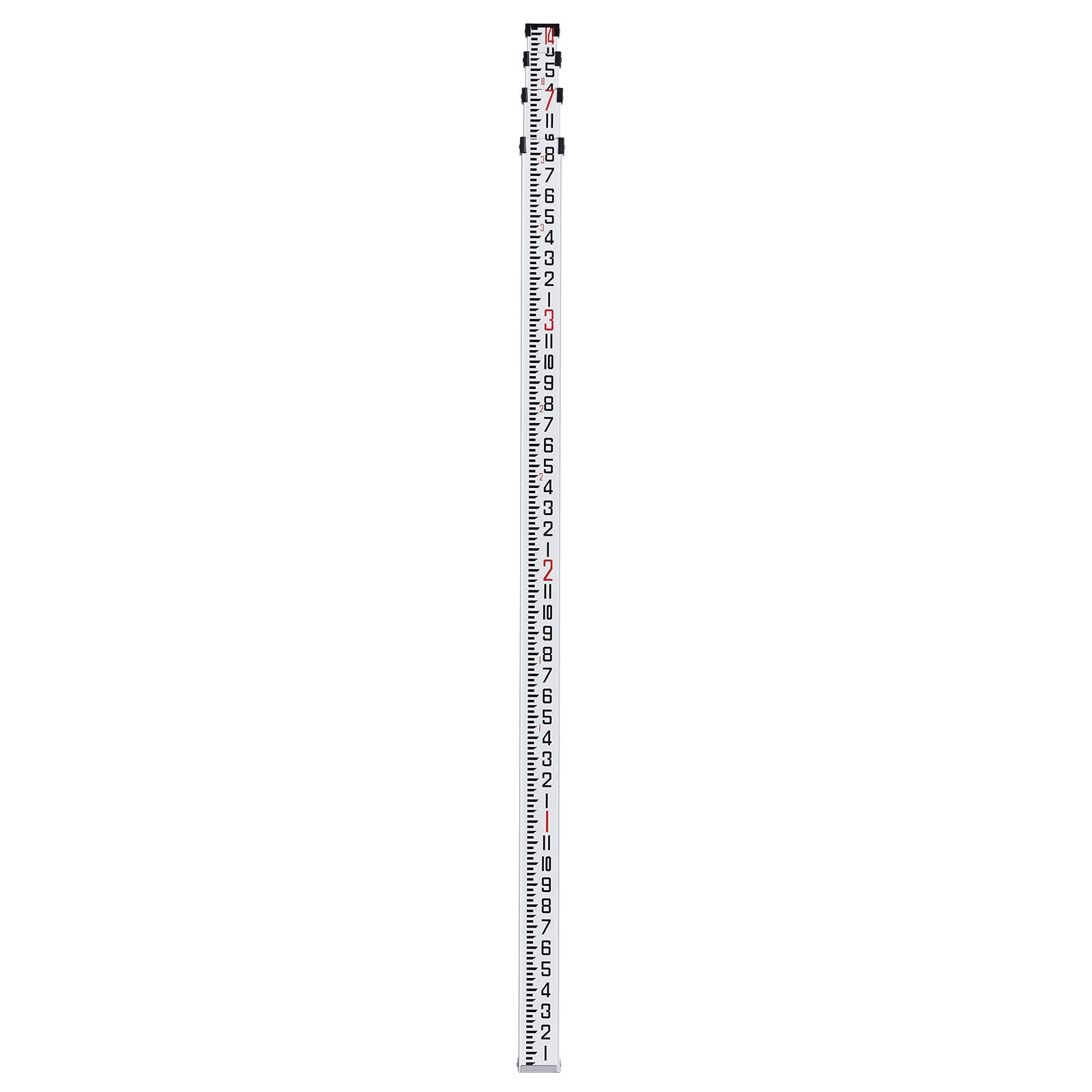 VEVOR Aluminum Grade Rod, 14-Feet/8ths 4 Sections Telescopic Measuring Rod, Double-Sided Scale 1/8in Leveling Rod Stick, Aluminum Alloy Survey Rod w/ Bubble Level &Carrying Bag for Houses,Walls,Floors