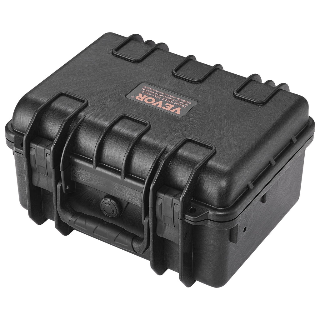 VEVOR Hard Pistol Cases with Pre-cut PU Foam, Waterproof & Dustproof Hard Gun Case for 2 Pistol, 14.1×11.5×7.6 in Lockable Pistol Case, Black