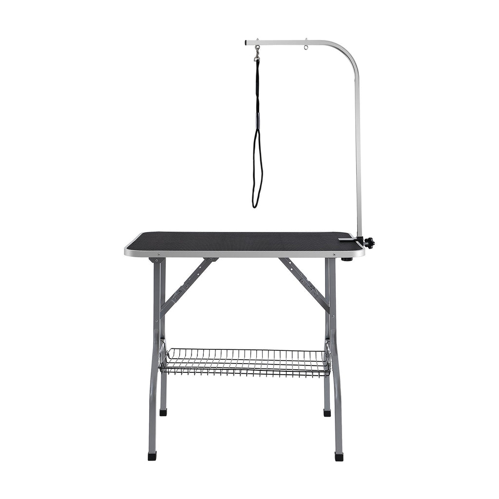 VEVOR Pet Grooming Table Arm with Clamp, 915 x 610mm Dog Grooming Station, Foldable Pets Grooming Stand for Medium and Small Dogs, Free No Sit Haunch Holder with Grooming Loop, Bearing 149.7kg